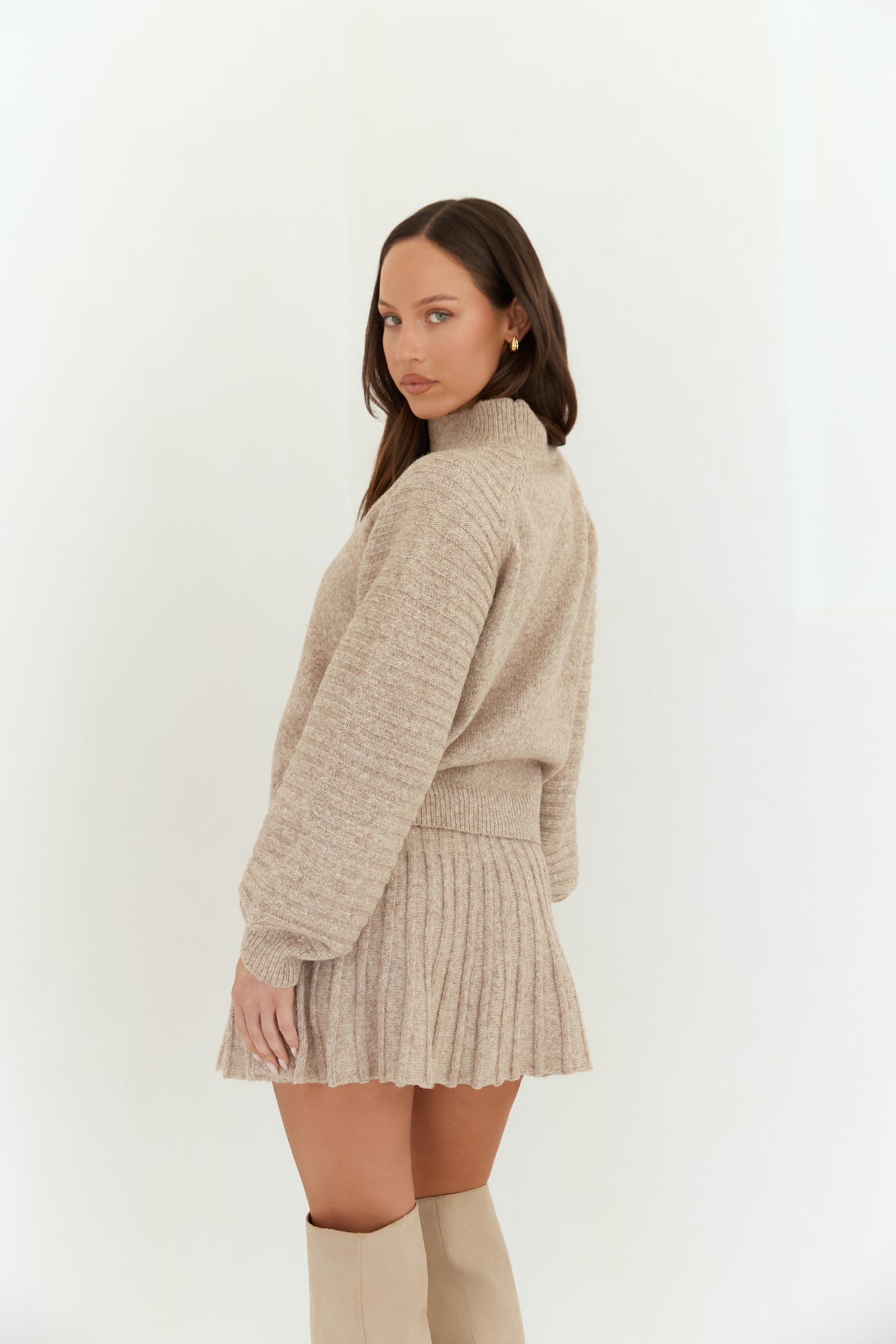 Seasonal Style Knit Sweater Camel-Seaa Fashion