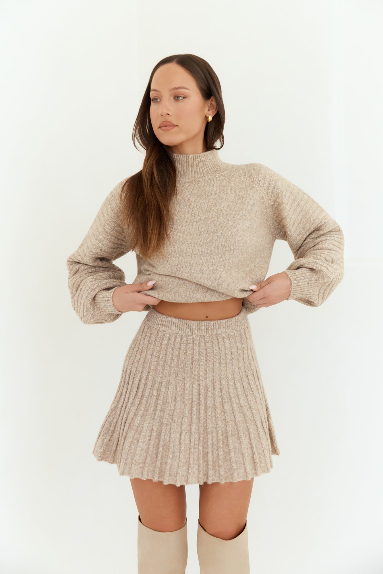 Seasonal Style Knit Sweater Camel-Seaa Fashion