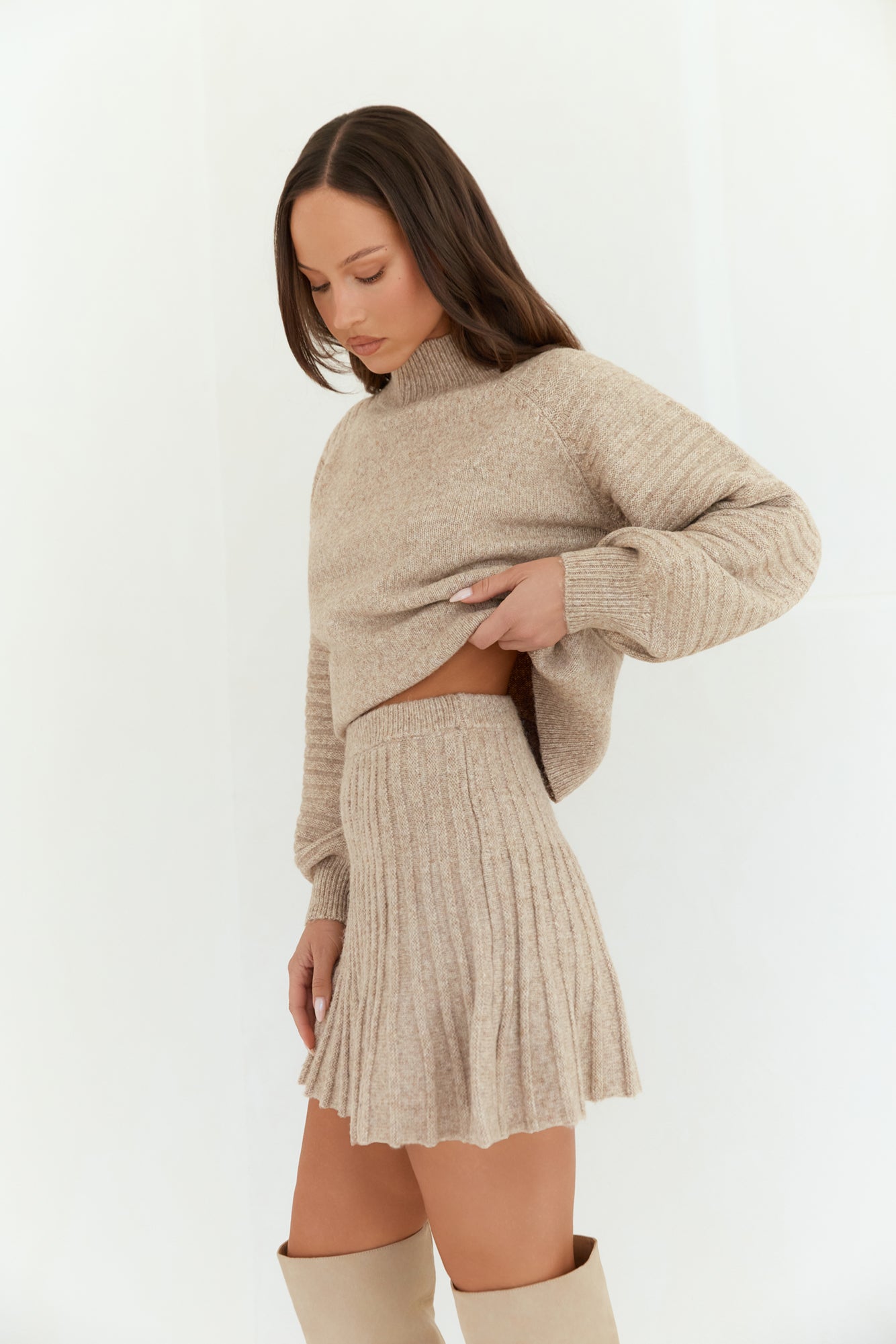 Seasonal Style Knit Sweater Camel-Seaa Fashion