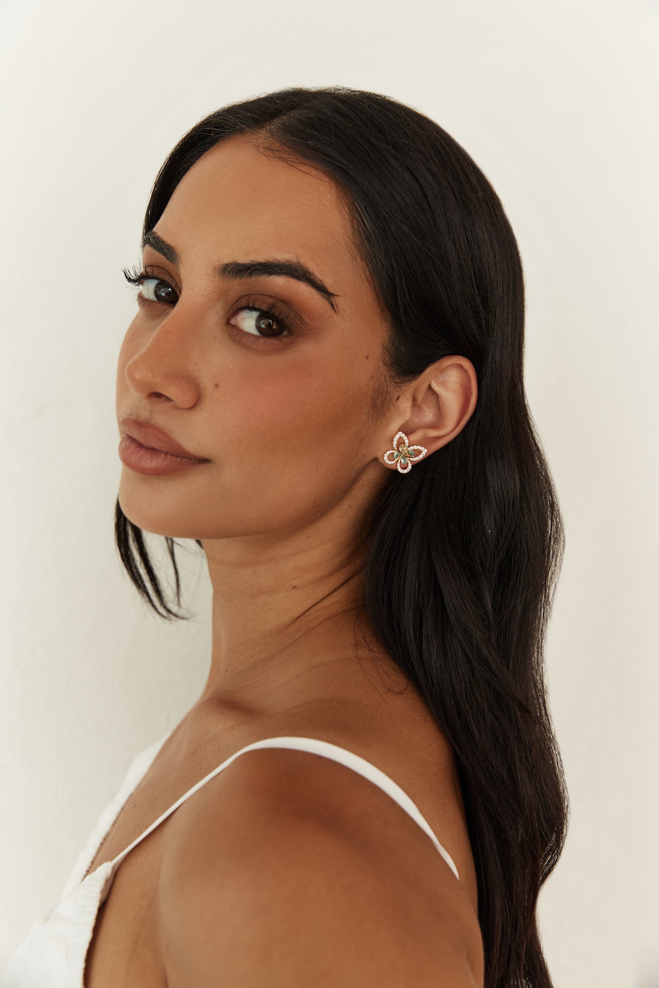 18K Gold Plated Flutter Away Earrings Gold-Seaa Fashion