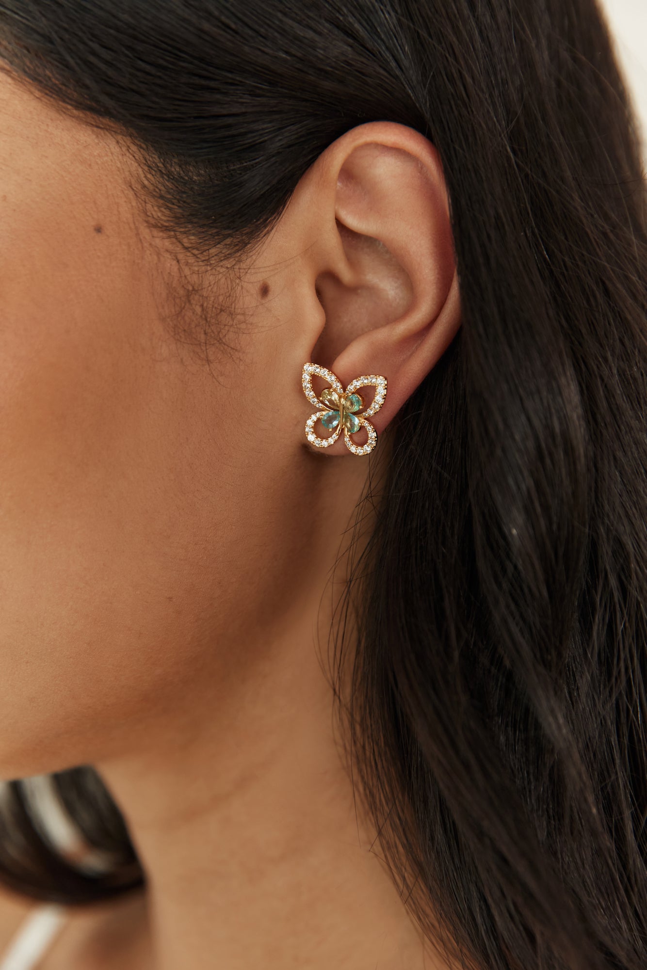 18K Gold Plated Flutter Away Earrings Gold-Seaa Fashion