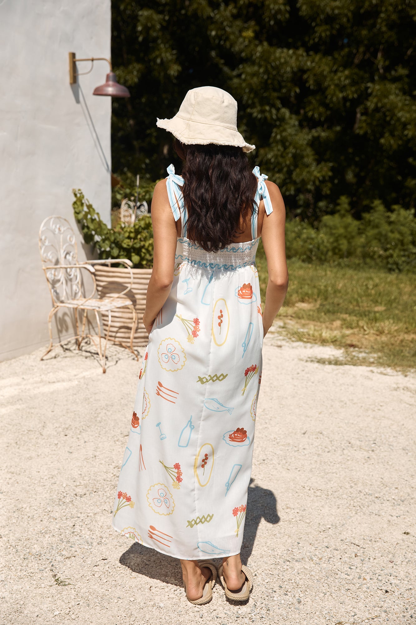 Provence Escape Linen Maxi Dress Multi-Seaa Fashion