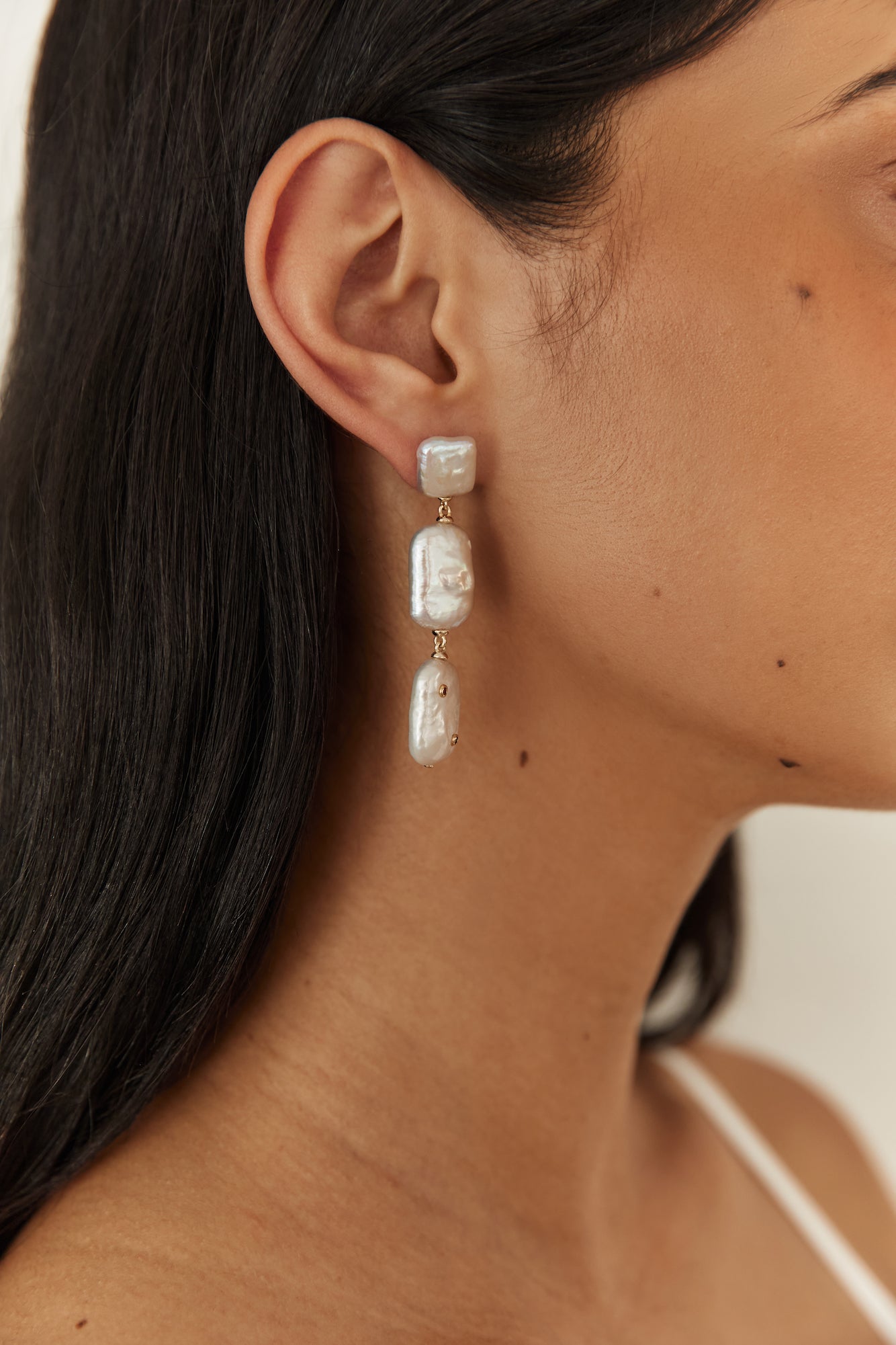 18K Gold Plated Jet Set Earrings Gold-Seaa Fashion