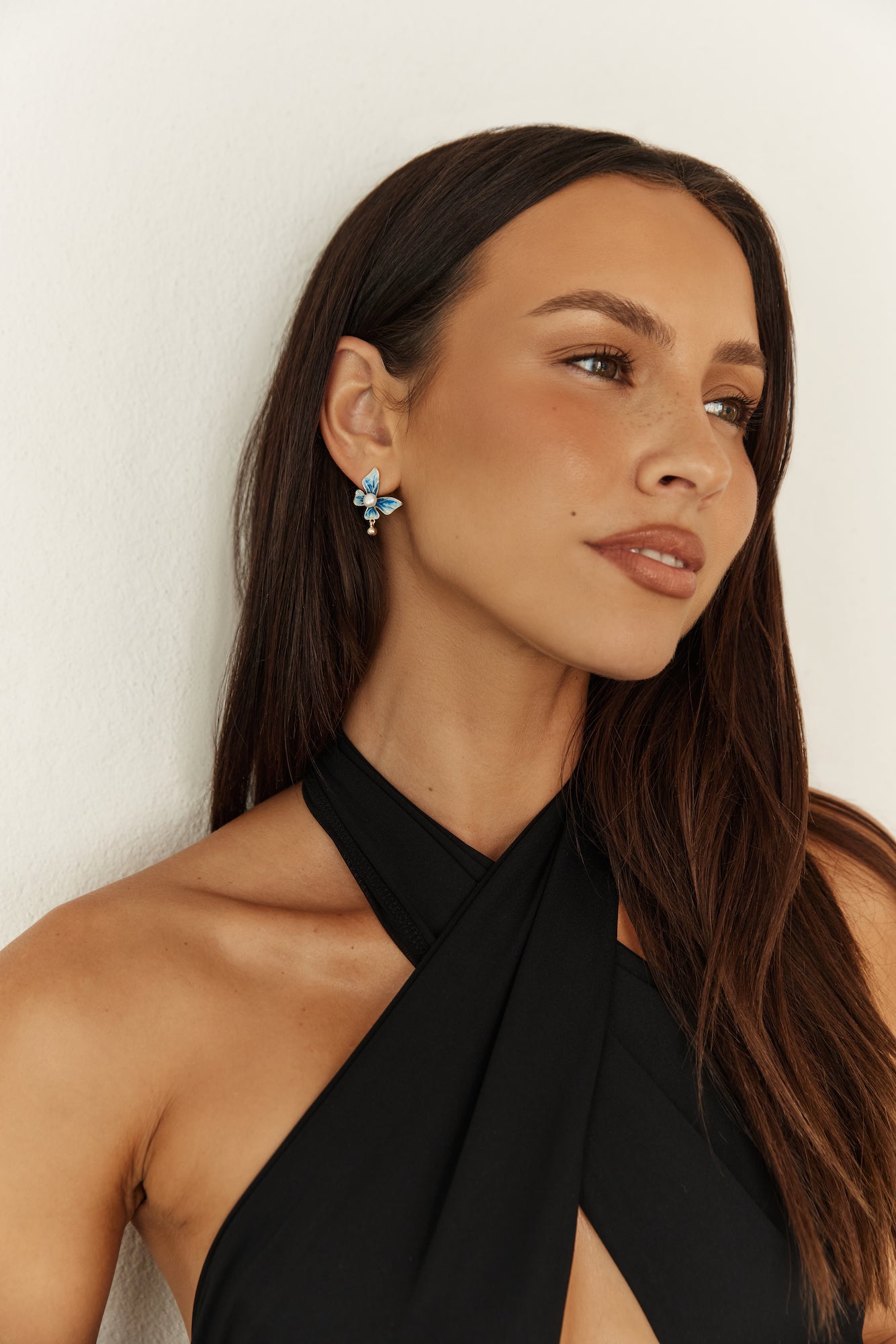 18K Gold Plated Ocean Flutters Earrings Gold-Seaa Fashion