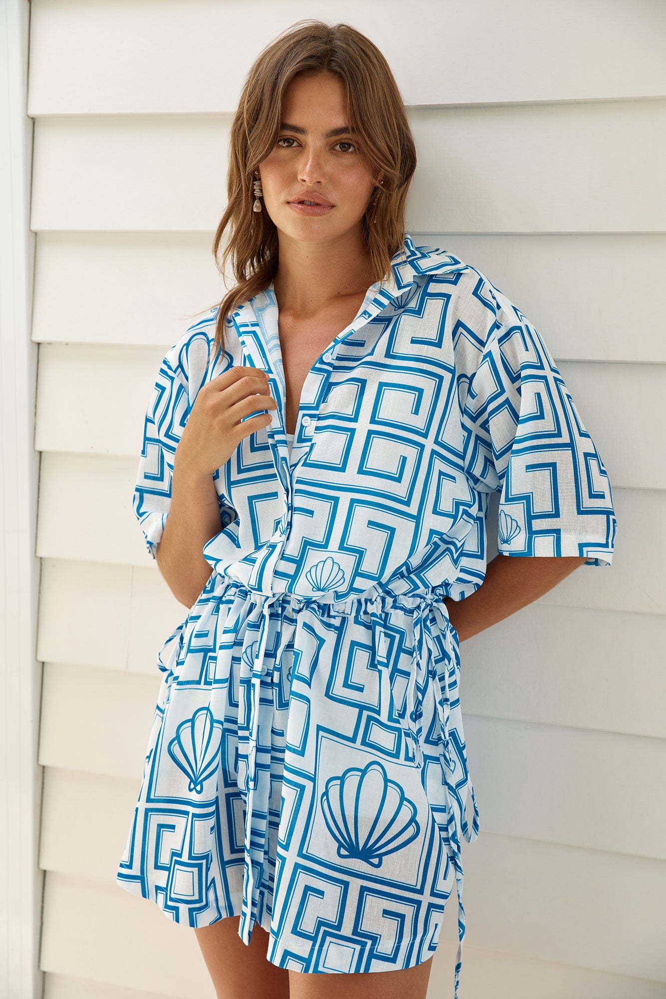 Treasured Dreamer Mini Dress Blue-Seaa Fashion