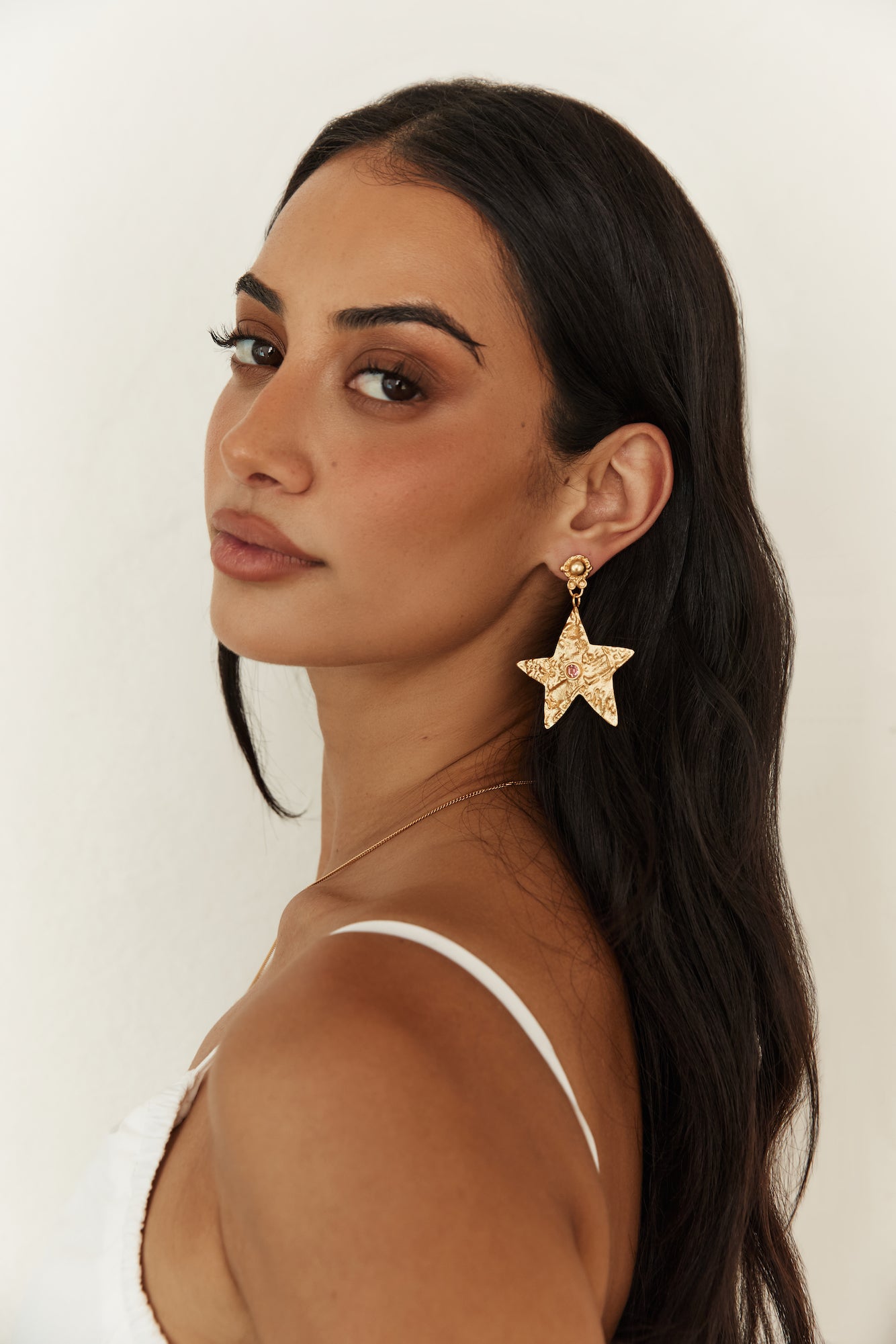 18K Gold Plated Universal Beauty Earrings Gold-Seaa Fashion