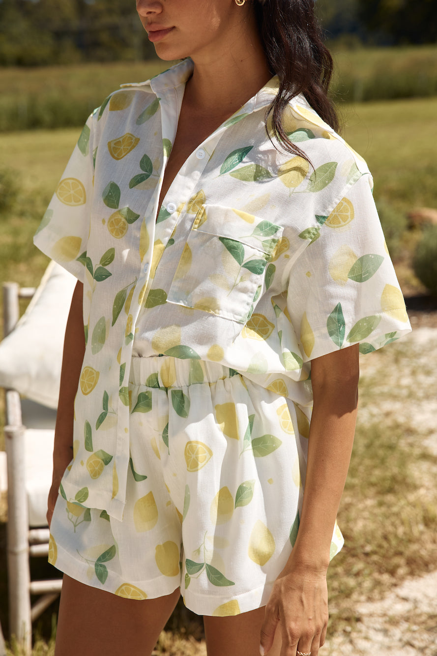 Amaretto Sour Set Yellow-Seaa Fashion