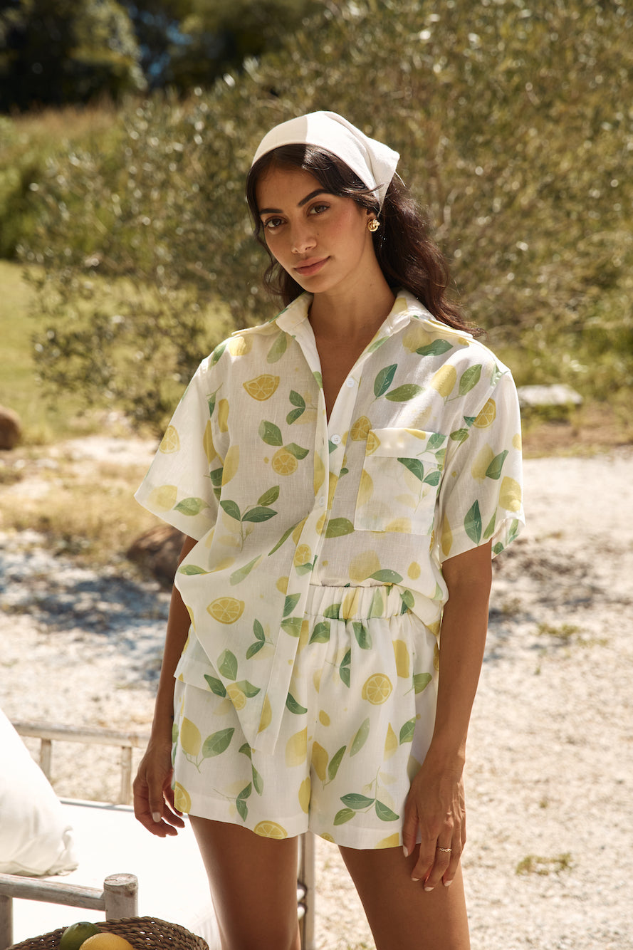 Amaretto Sour Set Yellow-Seaa Fashion