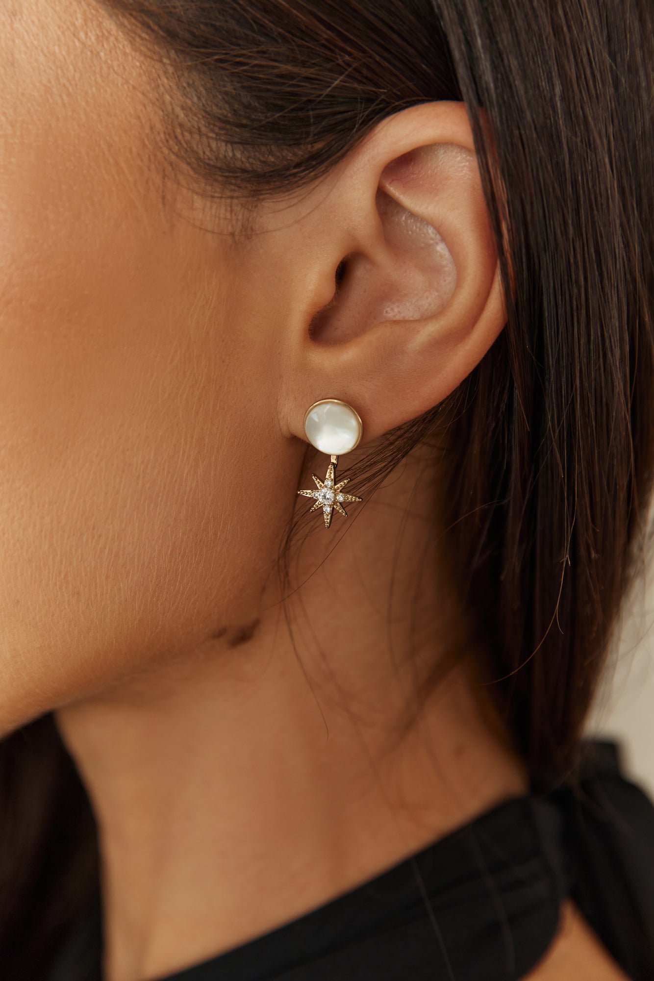 18K Gold Plated Astronomic Glowearrings Gold-Seaa Fashion