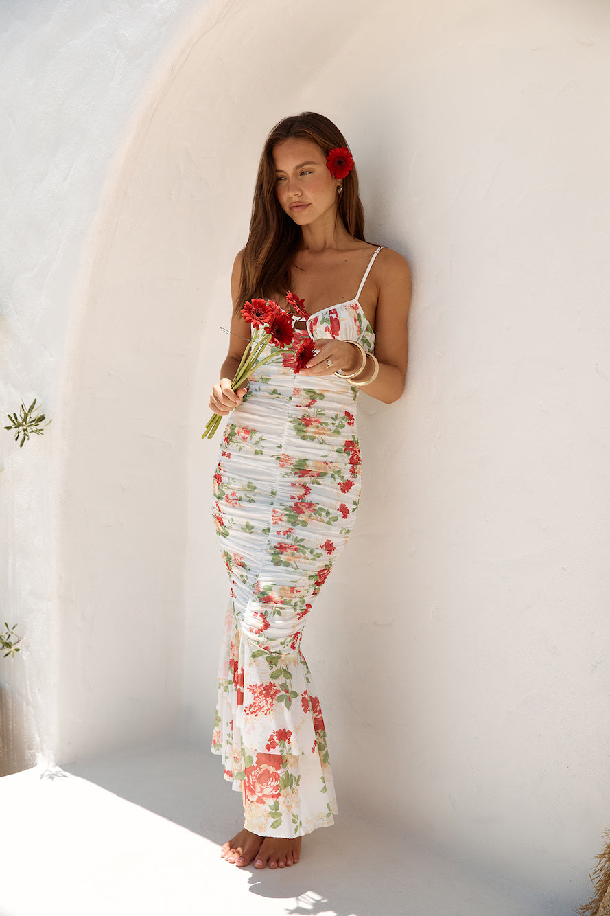 Wander Beyond Mesh Maxi Dress Floral-Seaa Fashion