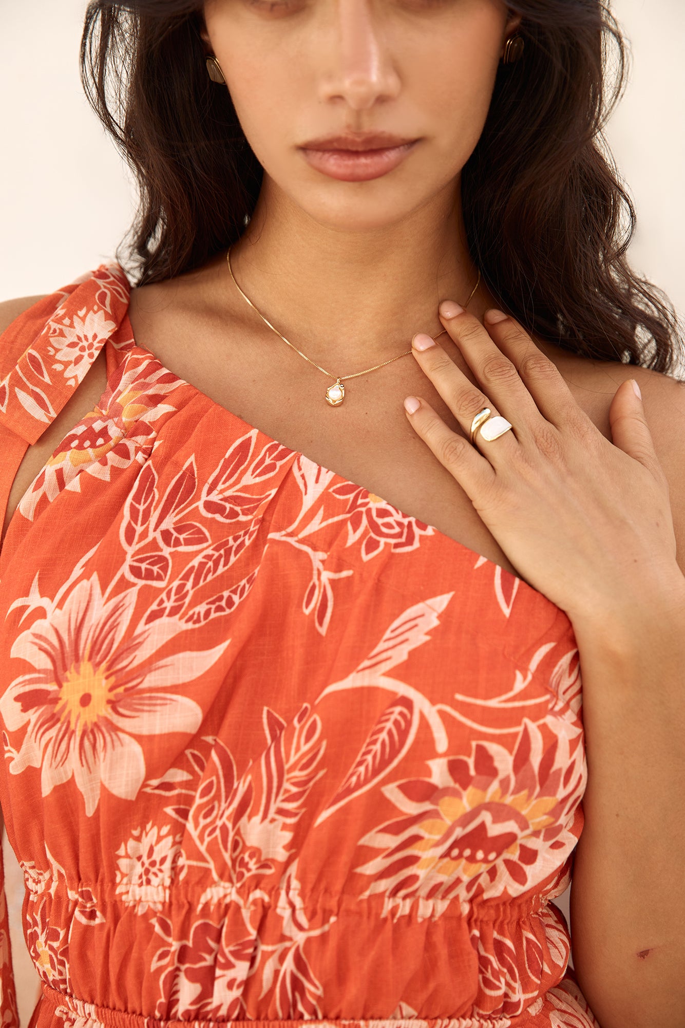 14k Gold Plated Island Near Necklace Gold-Seaa Fashion