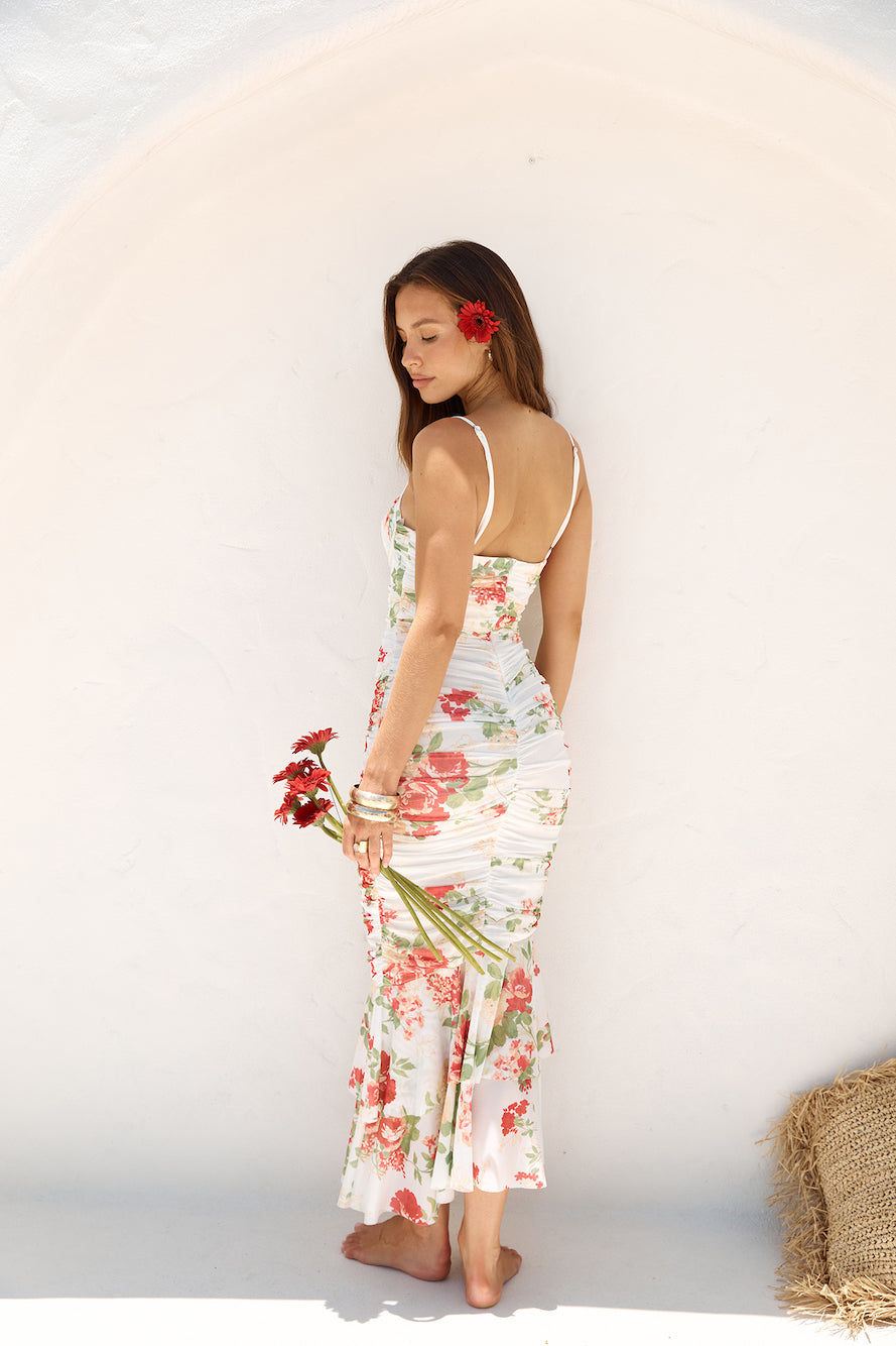 Wander Beyond Mesh Maxi Dress Floral-Seaa Fashion