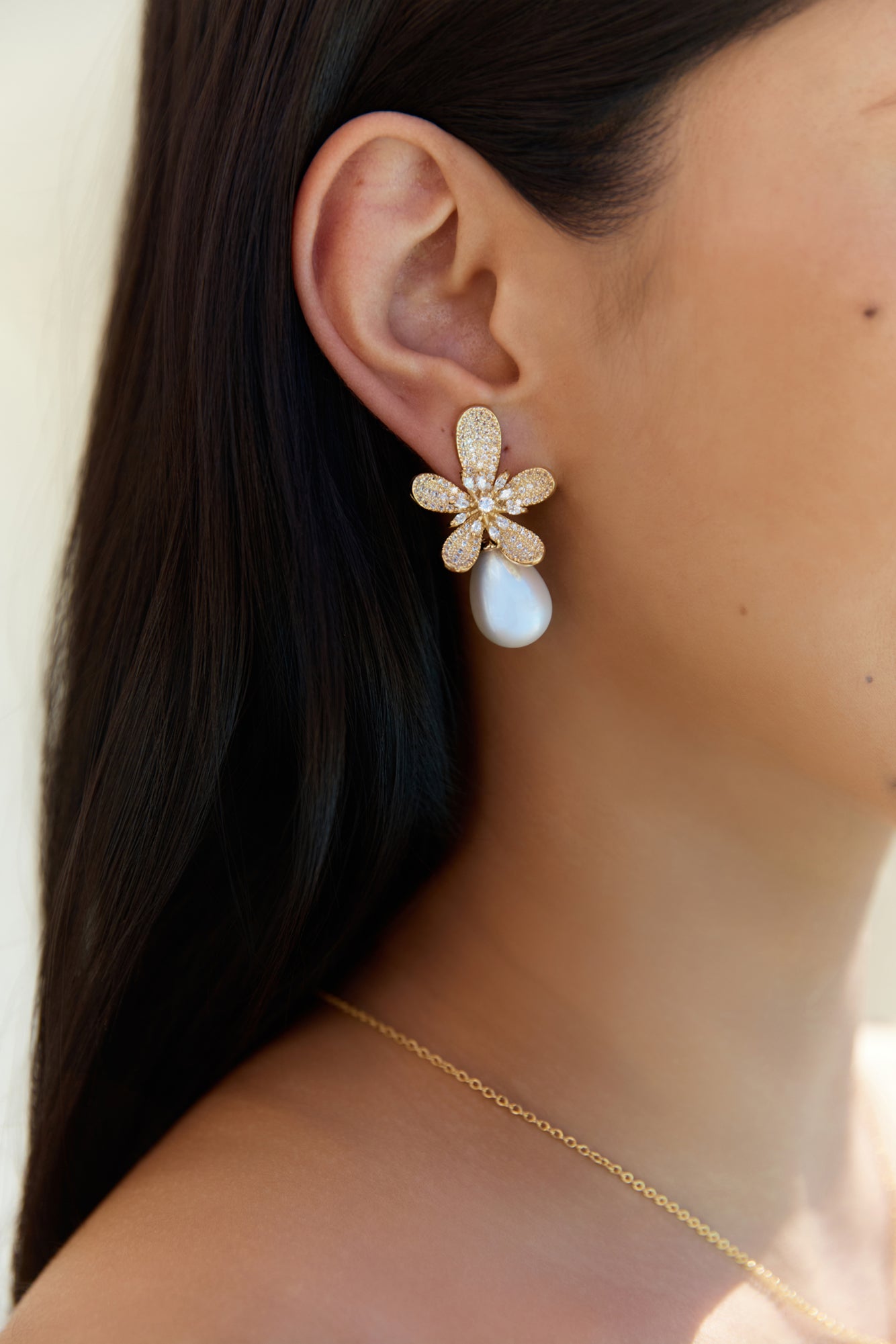 18k Gold Plated Sunlit Siren Earrings Gold-Seaa Fashion