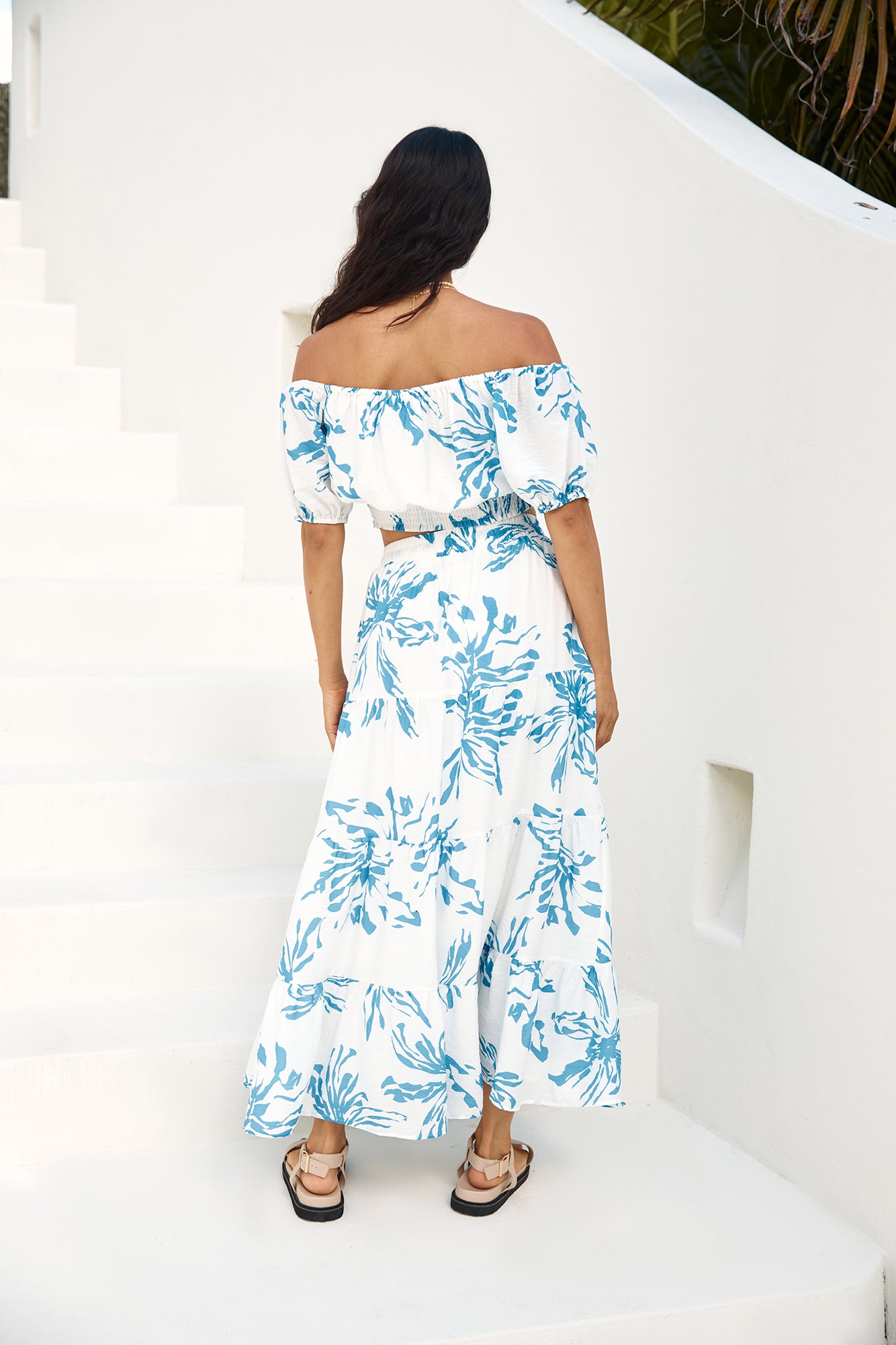 Island Whisper Maxi Skirt Blue-Seaa Fashion