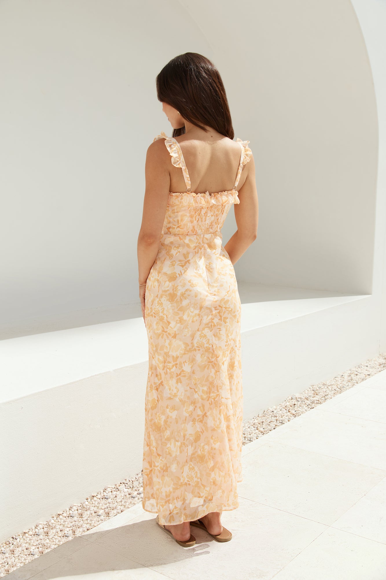 Botanica Maxi Dress Orange-Seaa Fashion