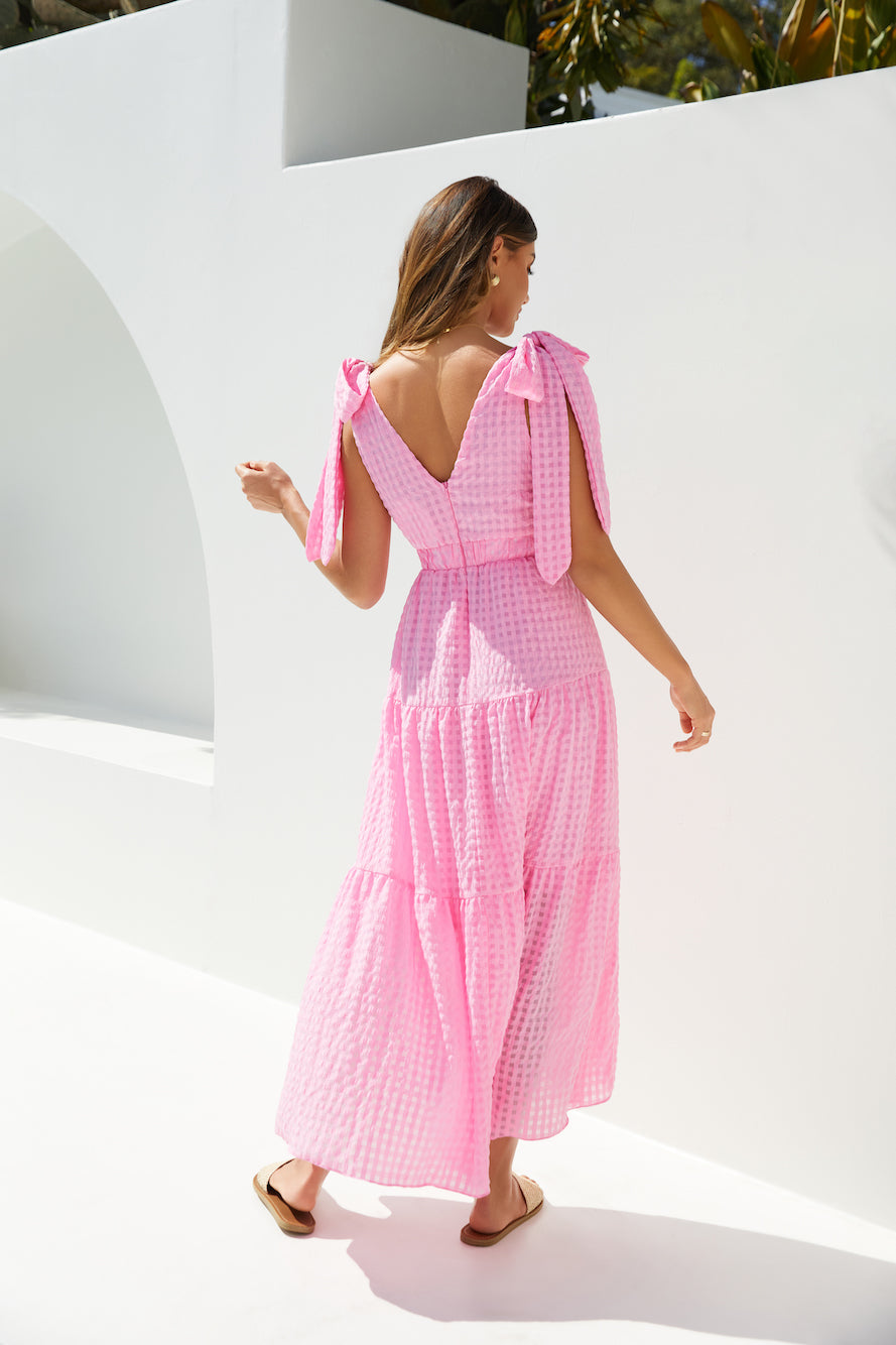 Aurora Glow Pink Maxi Dress-Seaa Fashion