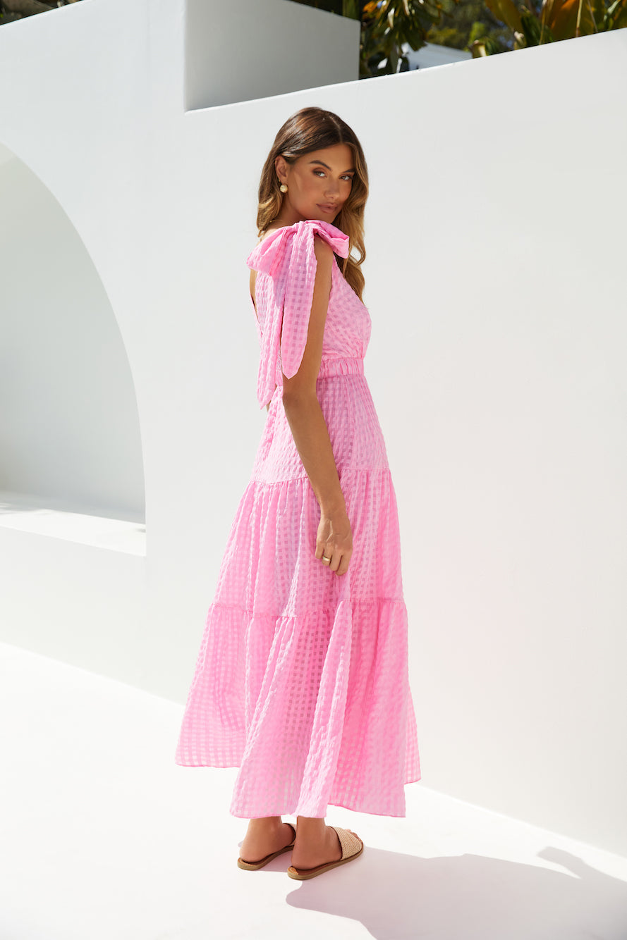 Aurora Glow Pink Maxi Dress-Seaa Fashion