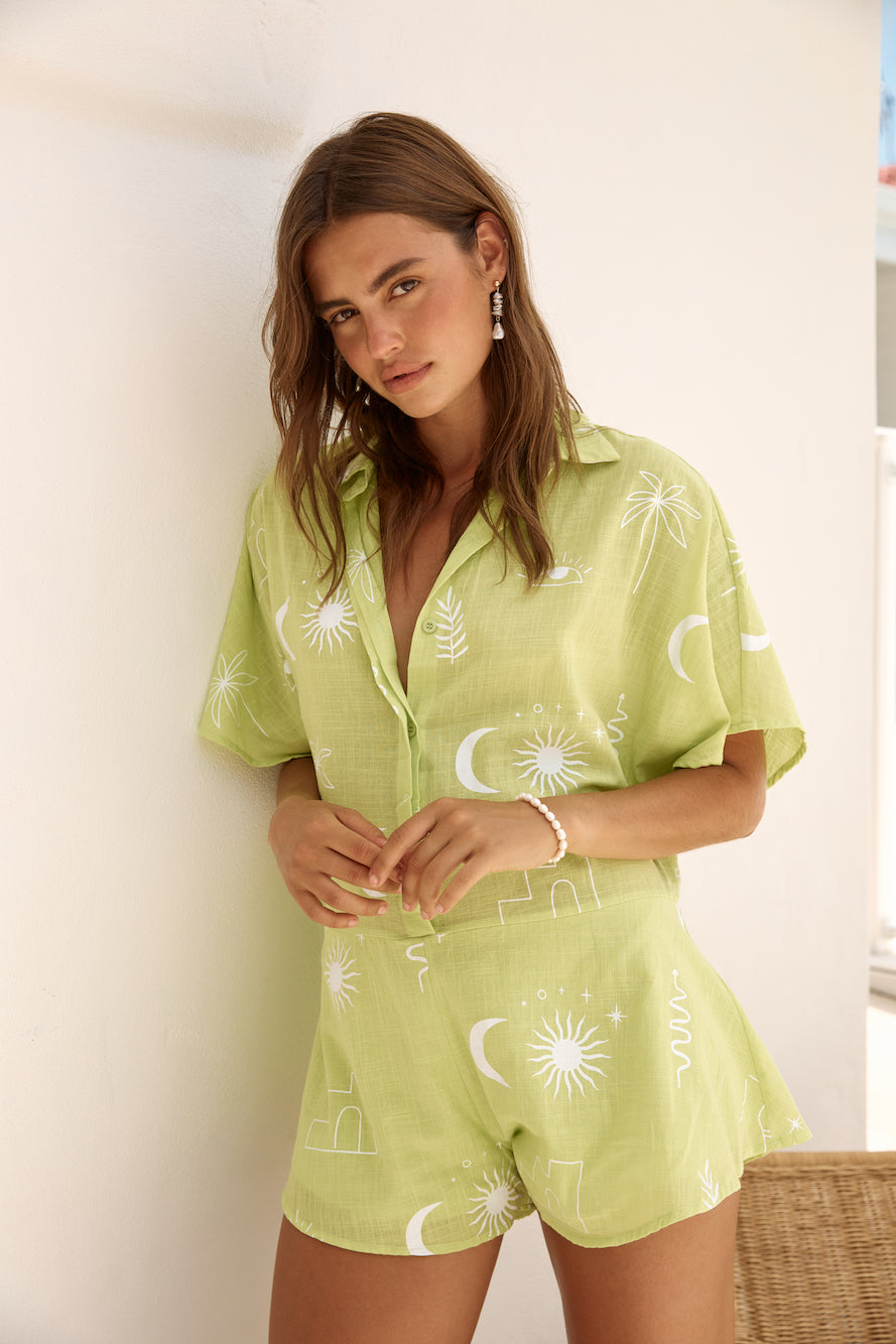 Vacation Bliss Romper Green-Seaa Fashion