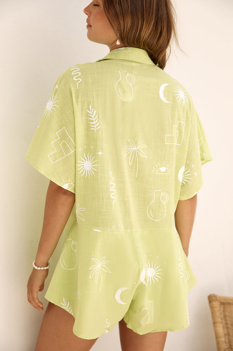 Vacation Bliss Romper Green-Seaa Fashion