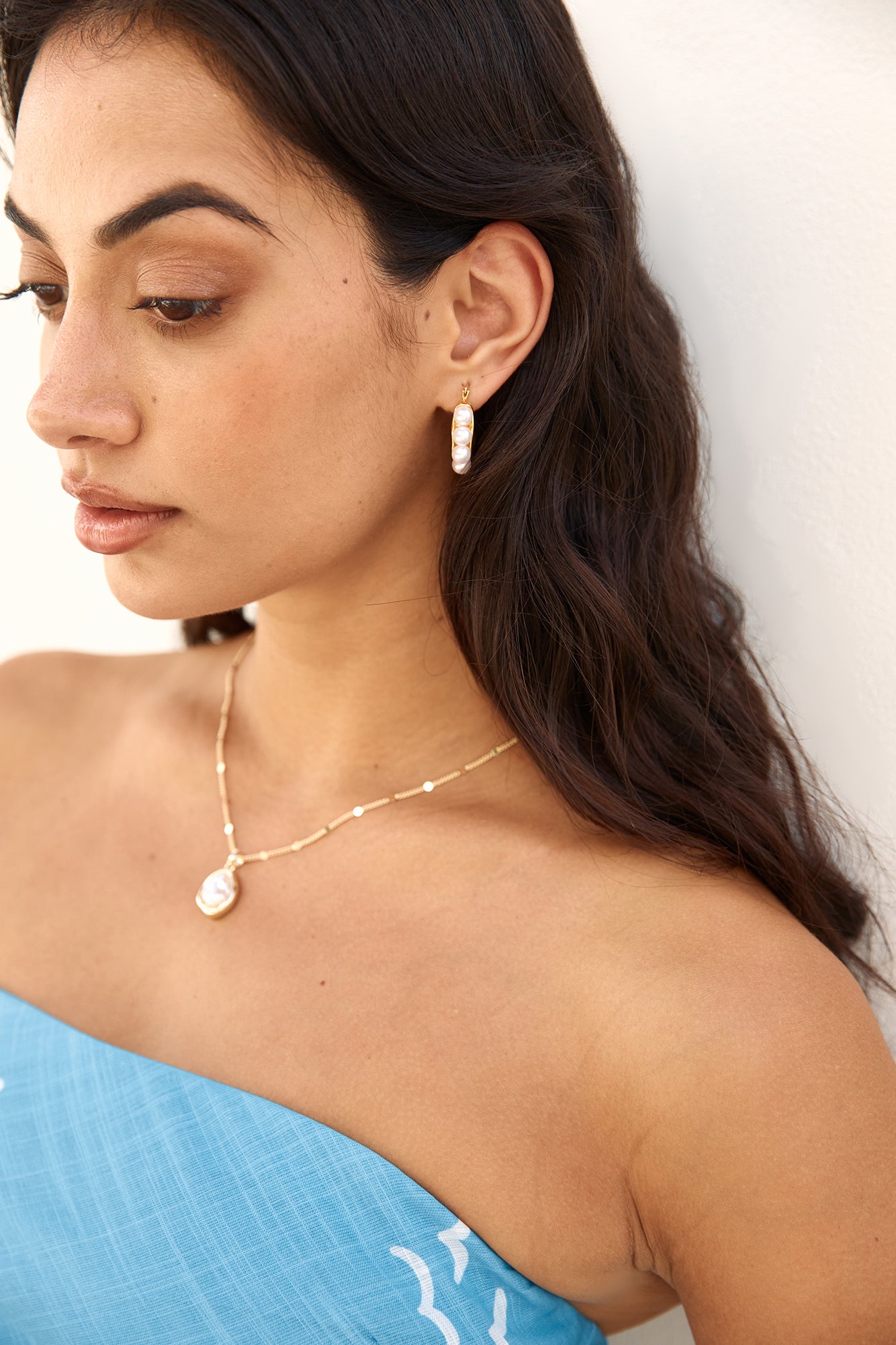 18k Gold Plated Caribbean Hoop Earrings Gold-Seaa Fashion