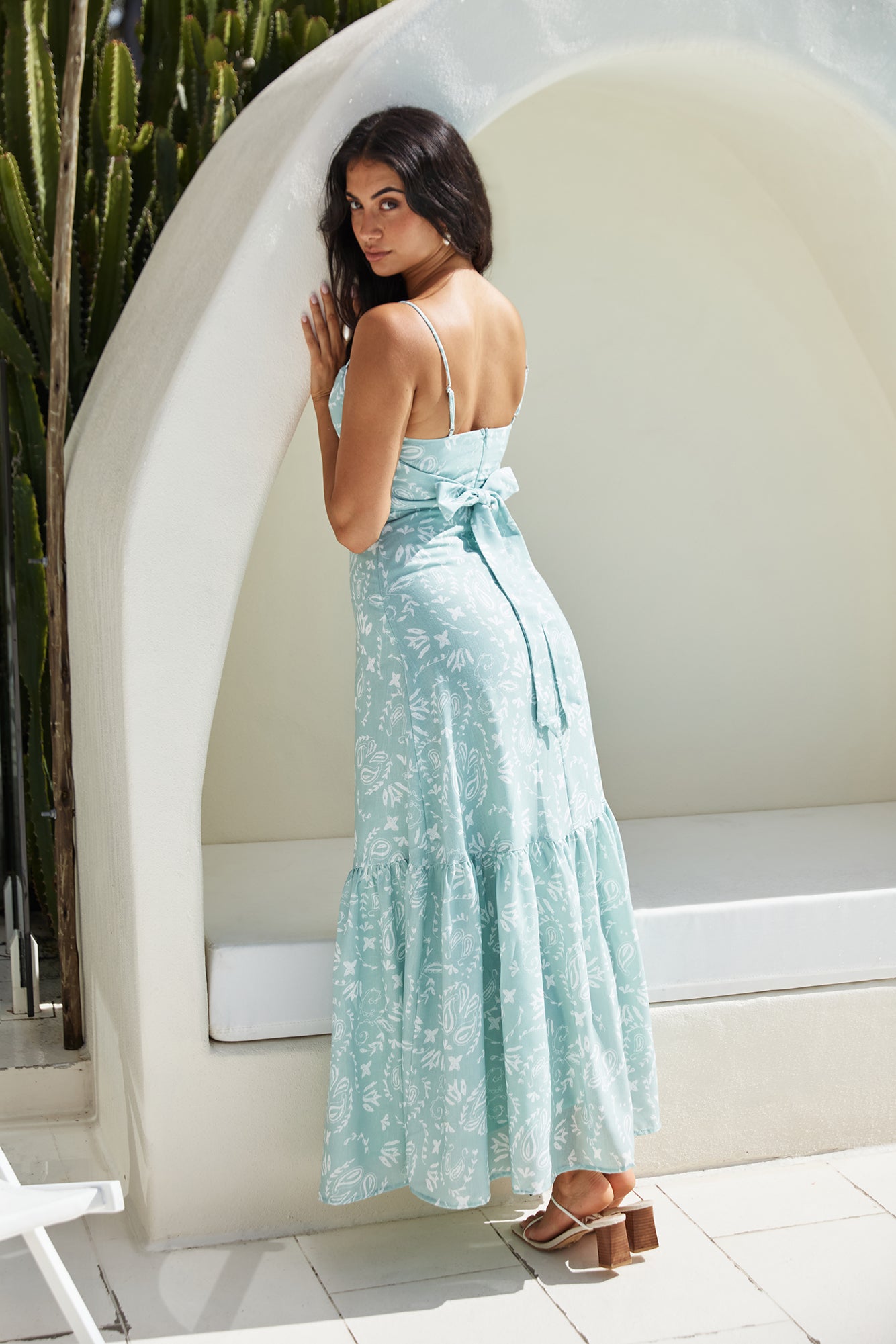 Bright Skies Maxi Dress Green-Seaa Fashion