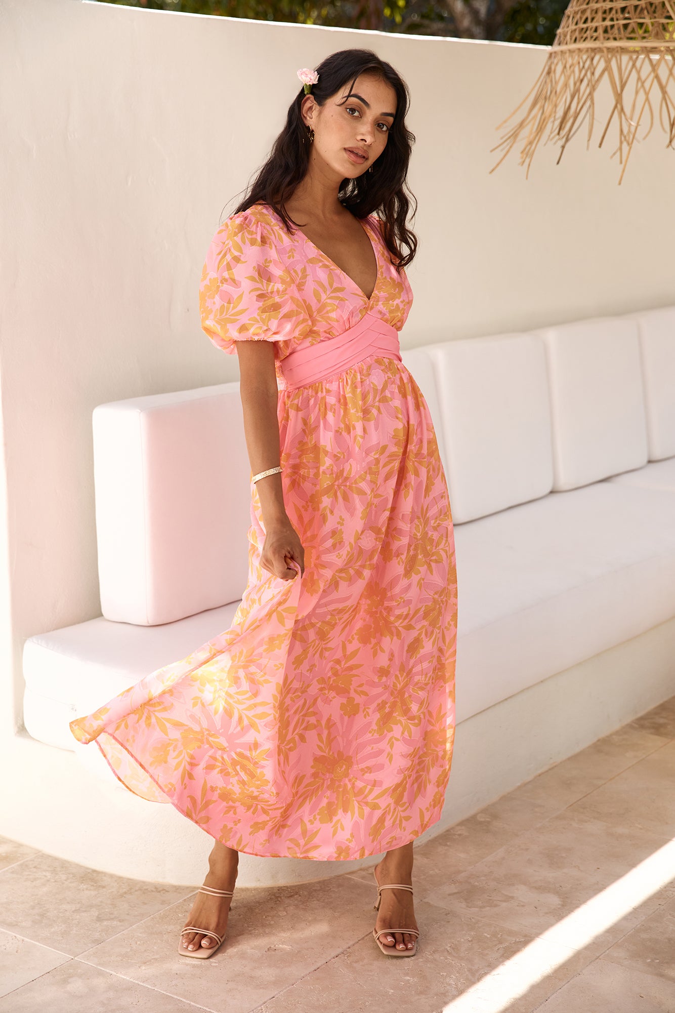 Best Wishes Maxi Dress Pink-Seaa Fashion
