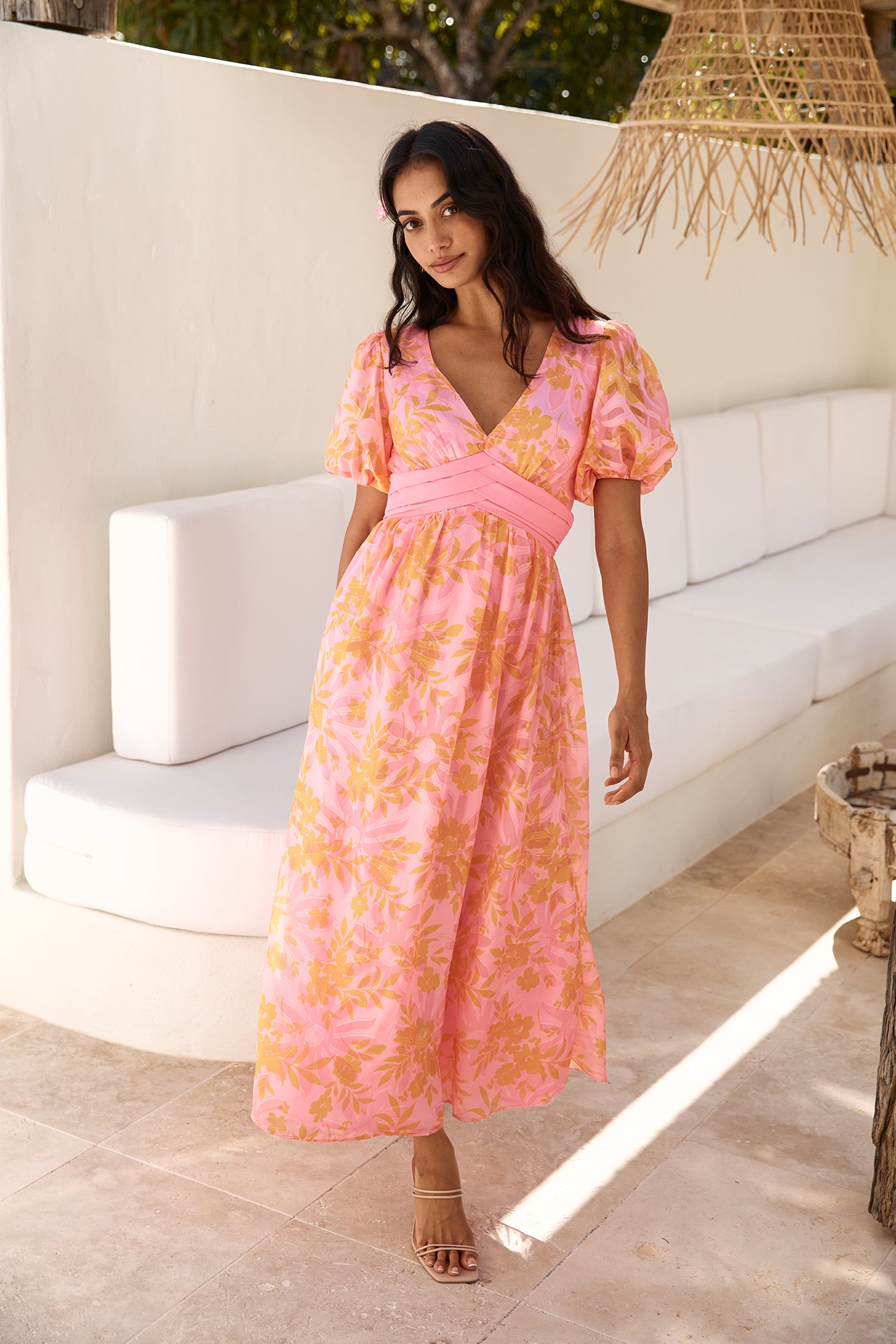 Best Wishes Maxi Dress Pink-Seaa Fashion