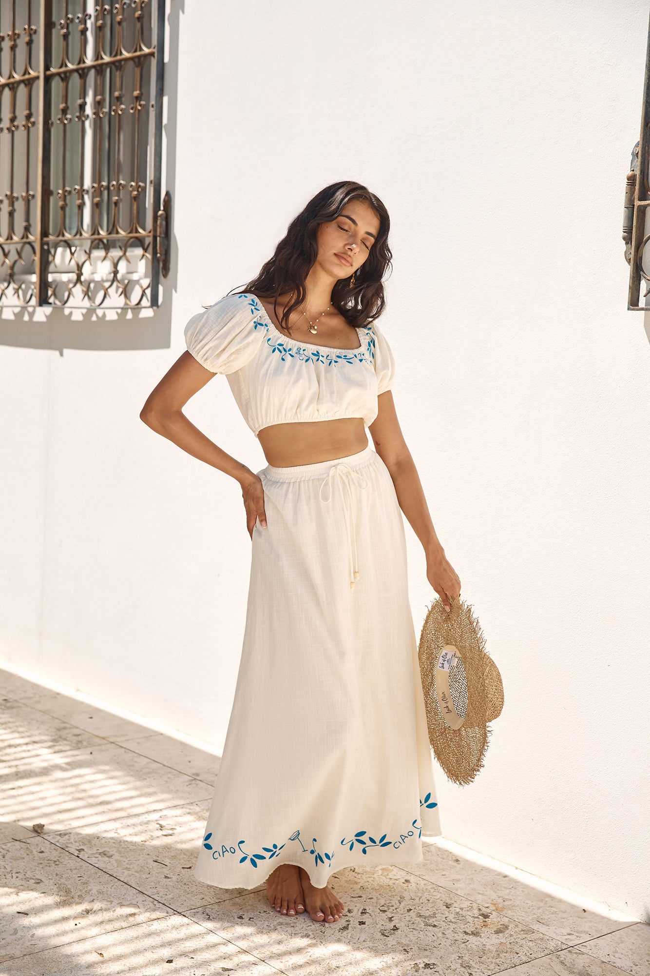 Ciao Bella Crop Top Beige-Seaa Fashion