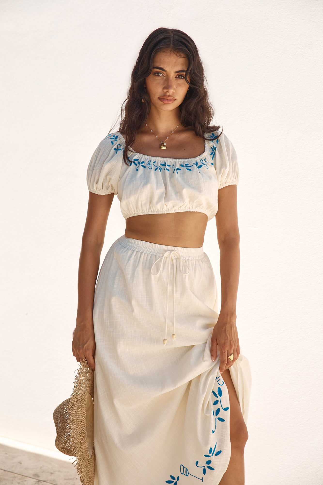 Ciao Bella Crop Top Beige-Seaa Fashion