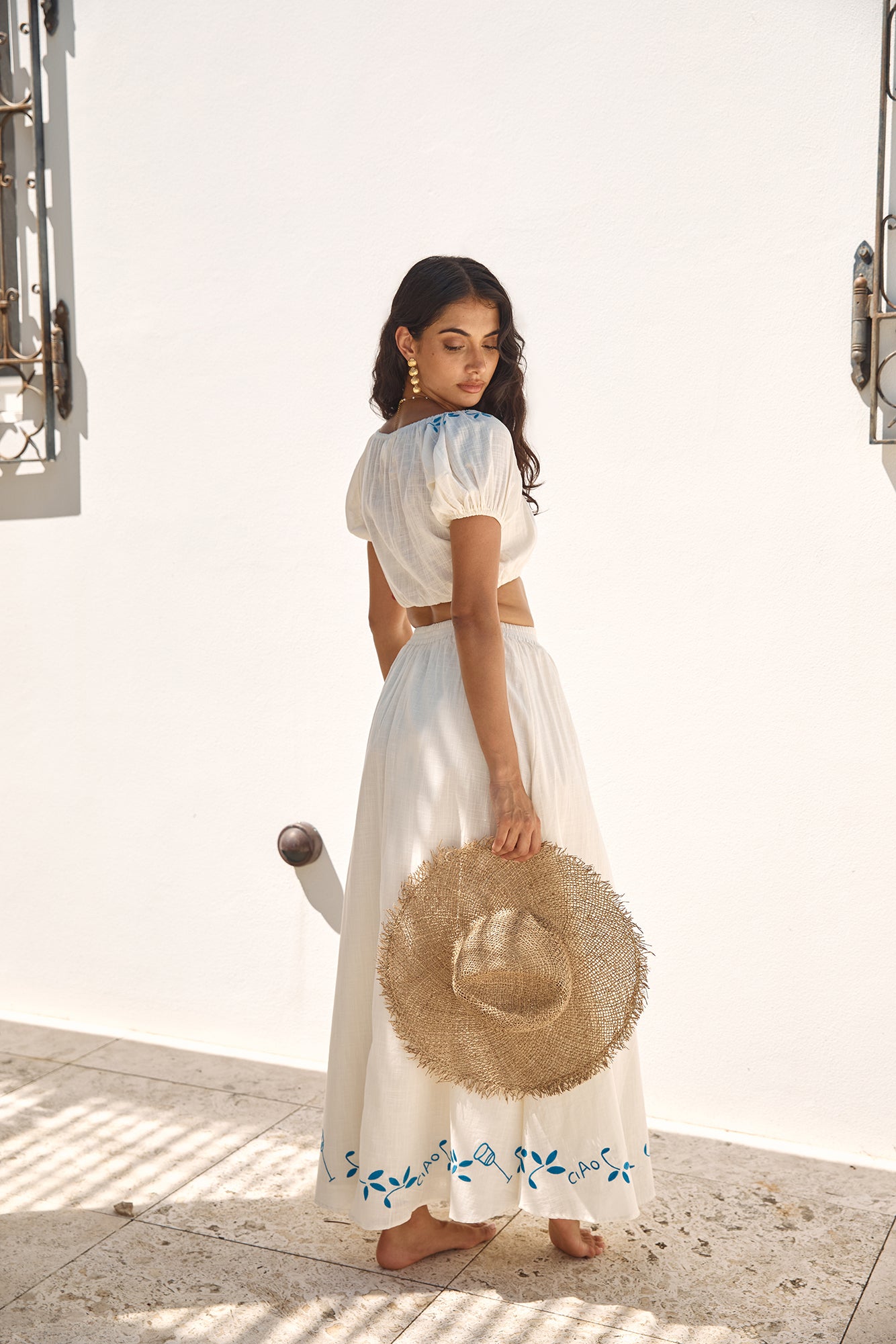 Ciao Bella Crop Top Beige-Seaa Fashion