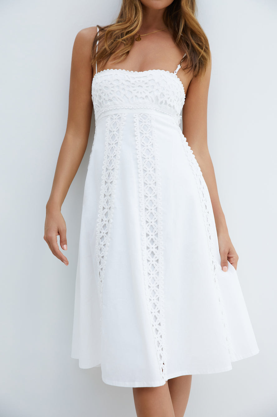 Celestial  Midi Dress White-Seaa Fashion