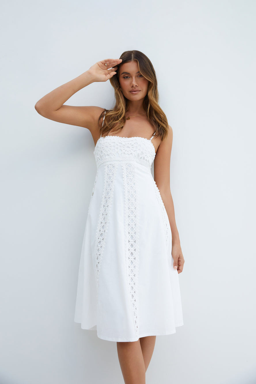 Celestial  Midi Dress White-Seaa Fashion