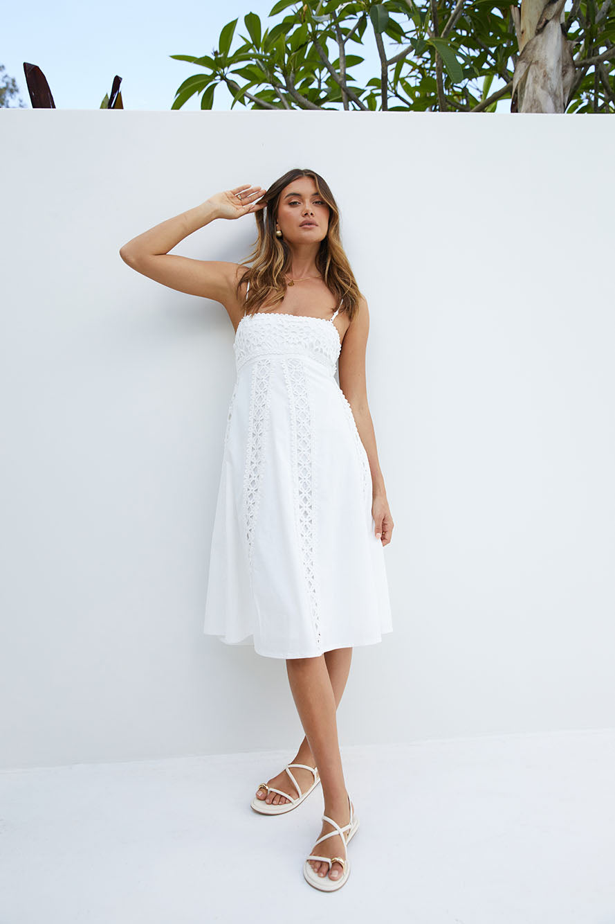 Celestial  Midi Dress White-Seaa Fashion