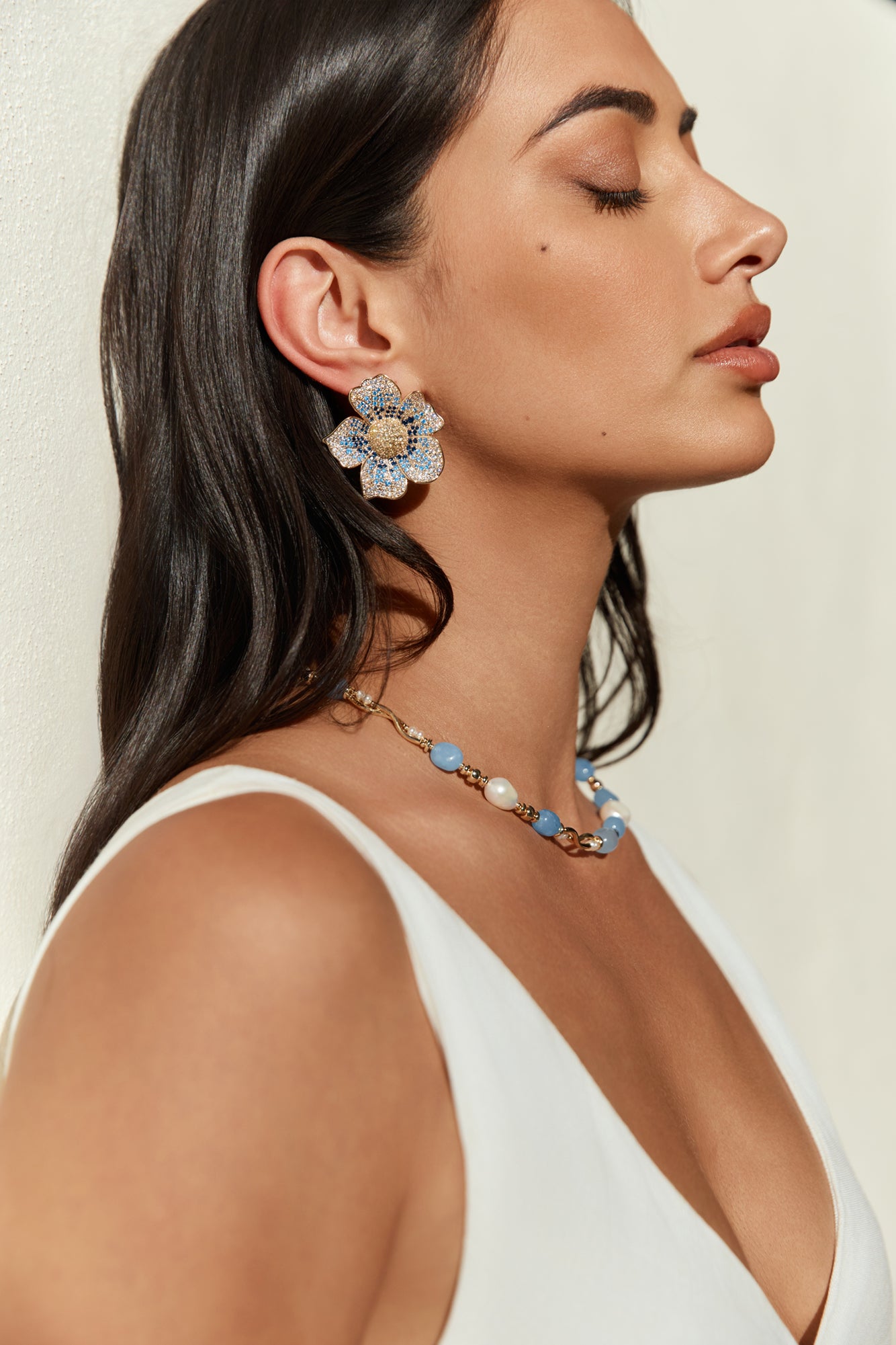 18k Gold Plated Blossom Days Earrings Gold-Seaa Fashion