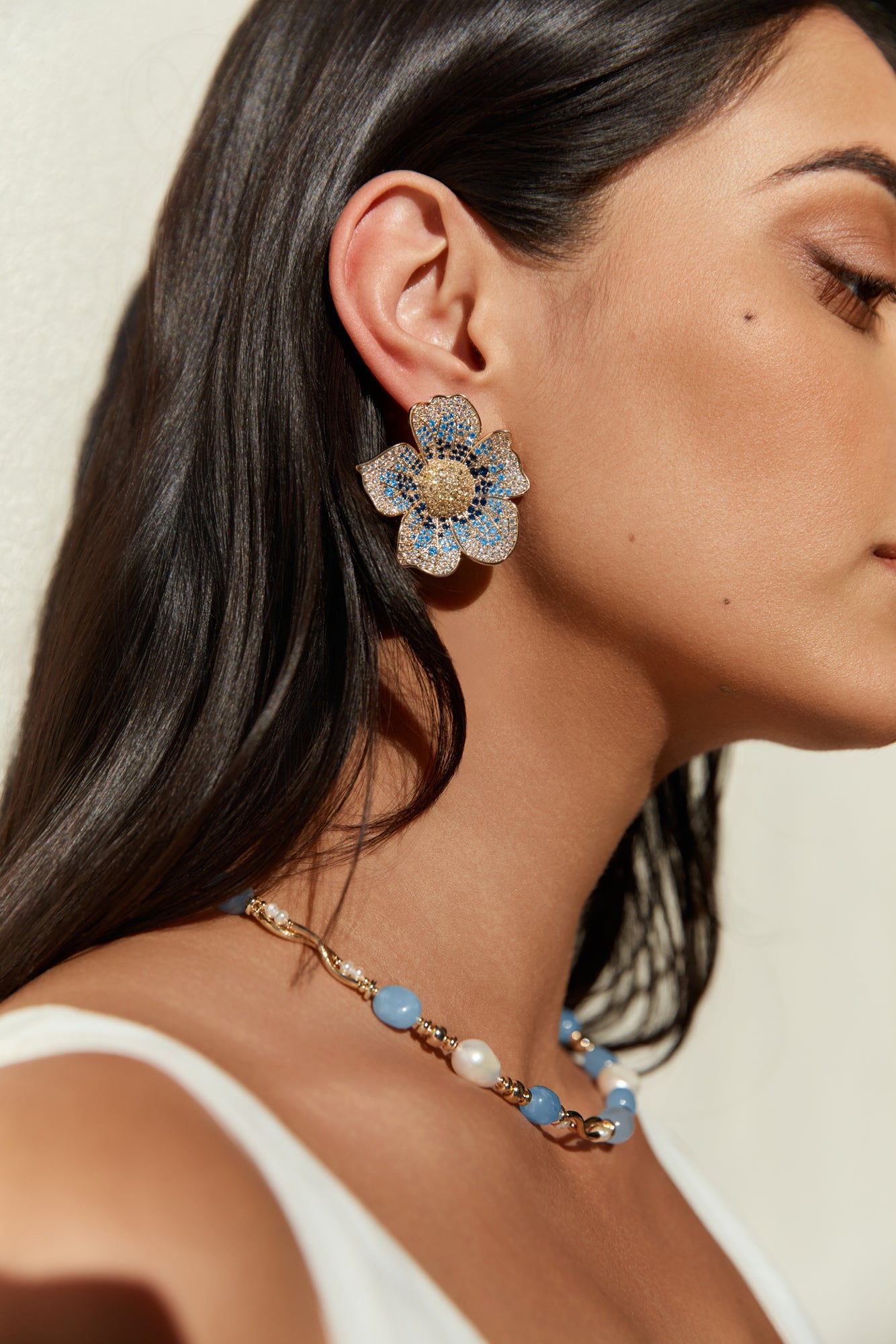 18k Gold Plated Blossom Days Earrings Gold-Seaa Fashion