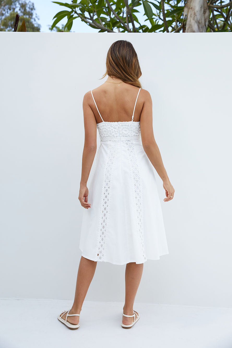 Celestial  Midi Dress White-Seaa Fashion