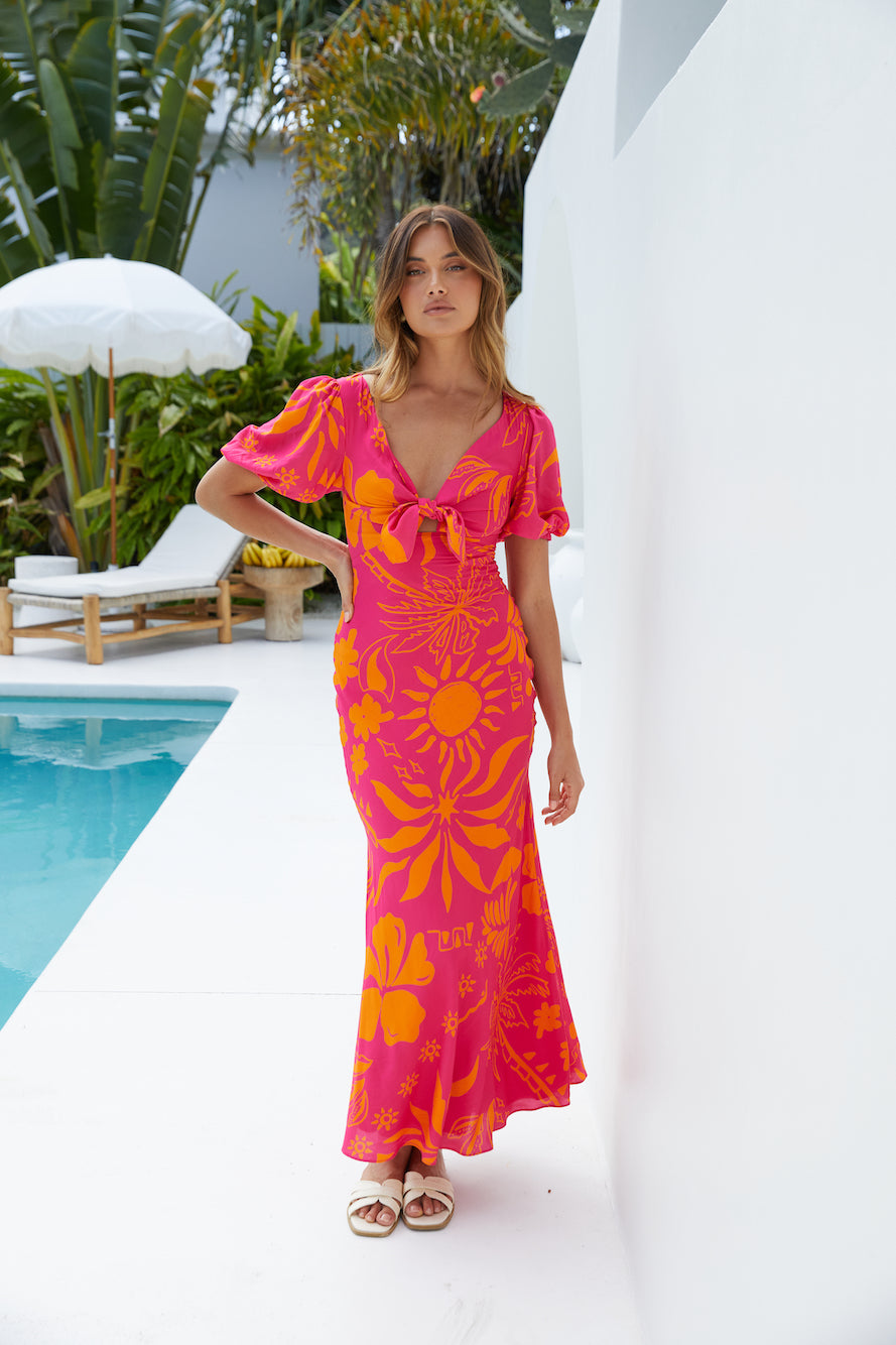 Summer Time Loving Midi Dress Pink-Seaa Fashion