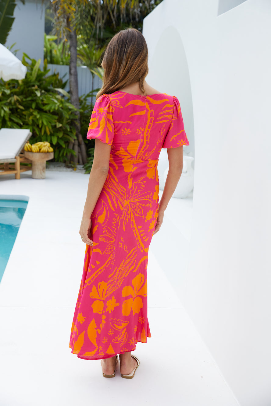 Summer Time Loving Midi Dress Pink-Seaa Fashion