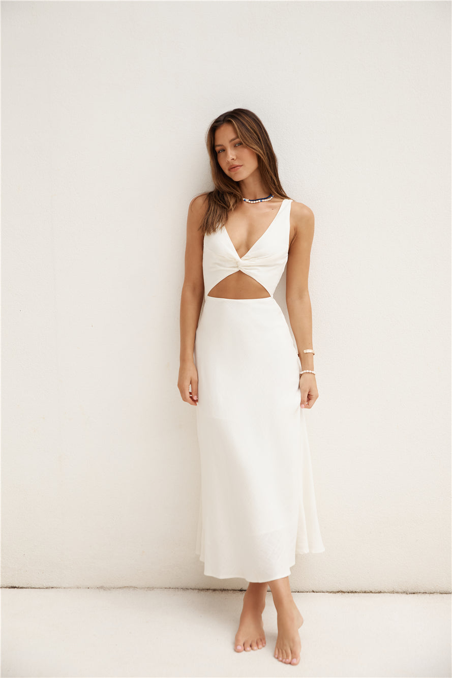 Soft Silhouette Maxi Dress White-Seaa Fashion