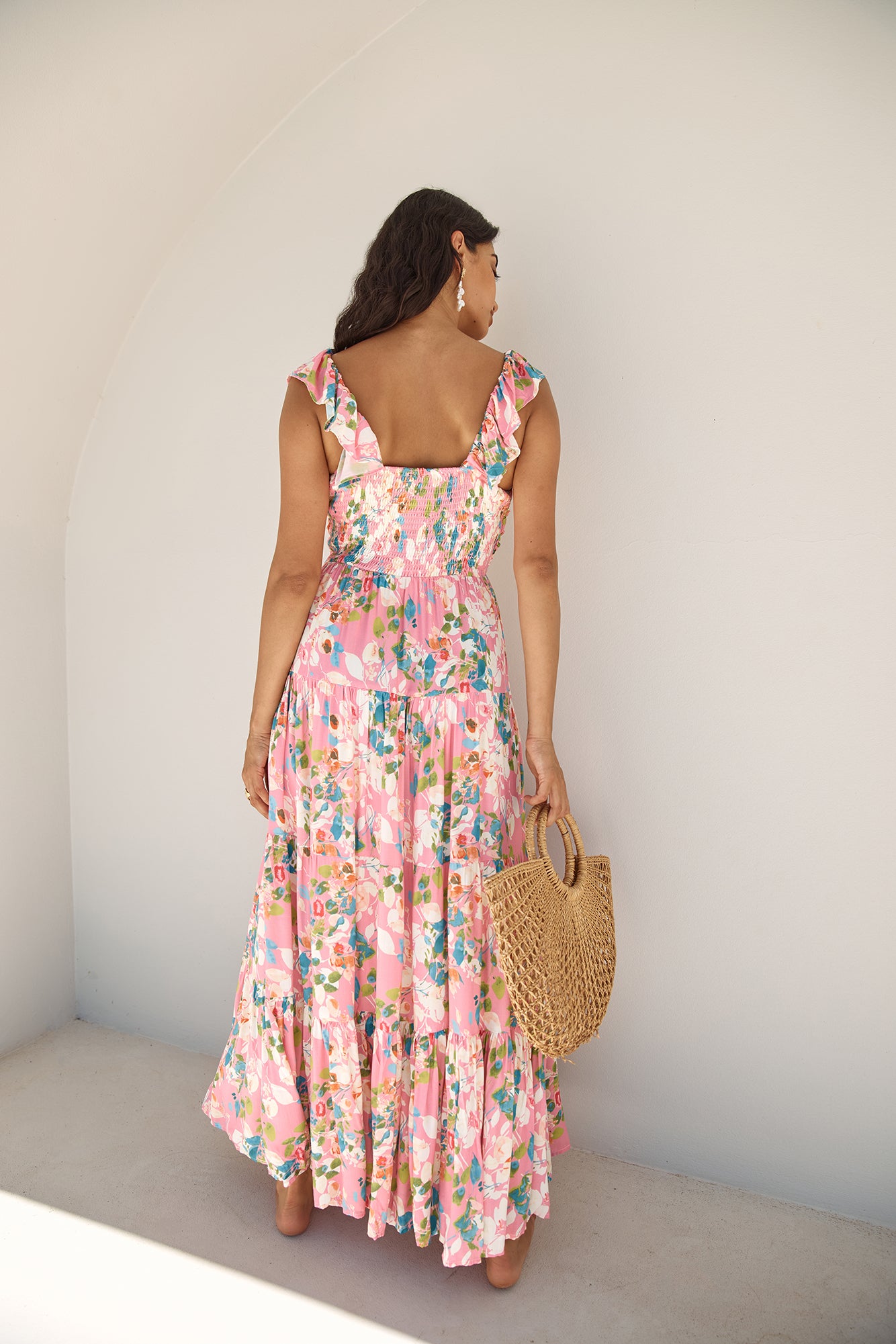 Blossoming Love Maxi Dress Pink-Seaa Fashion
