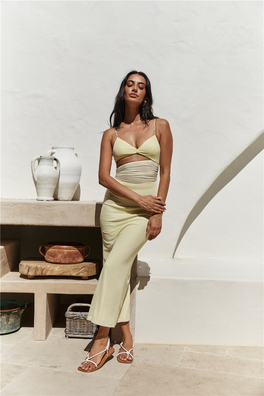 Summer Nomad Midi Dress Yellow-Seaa Fashion