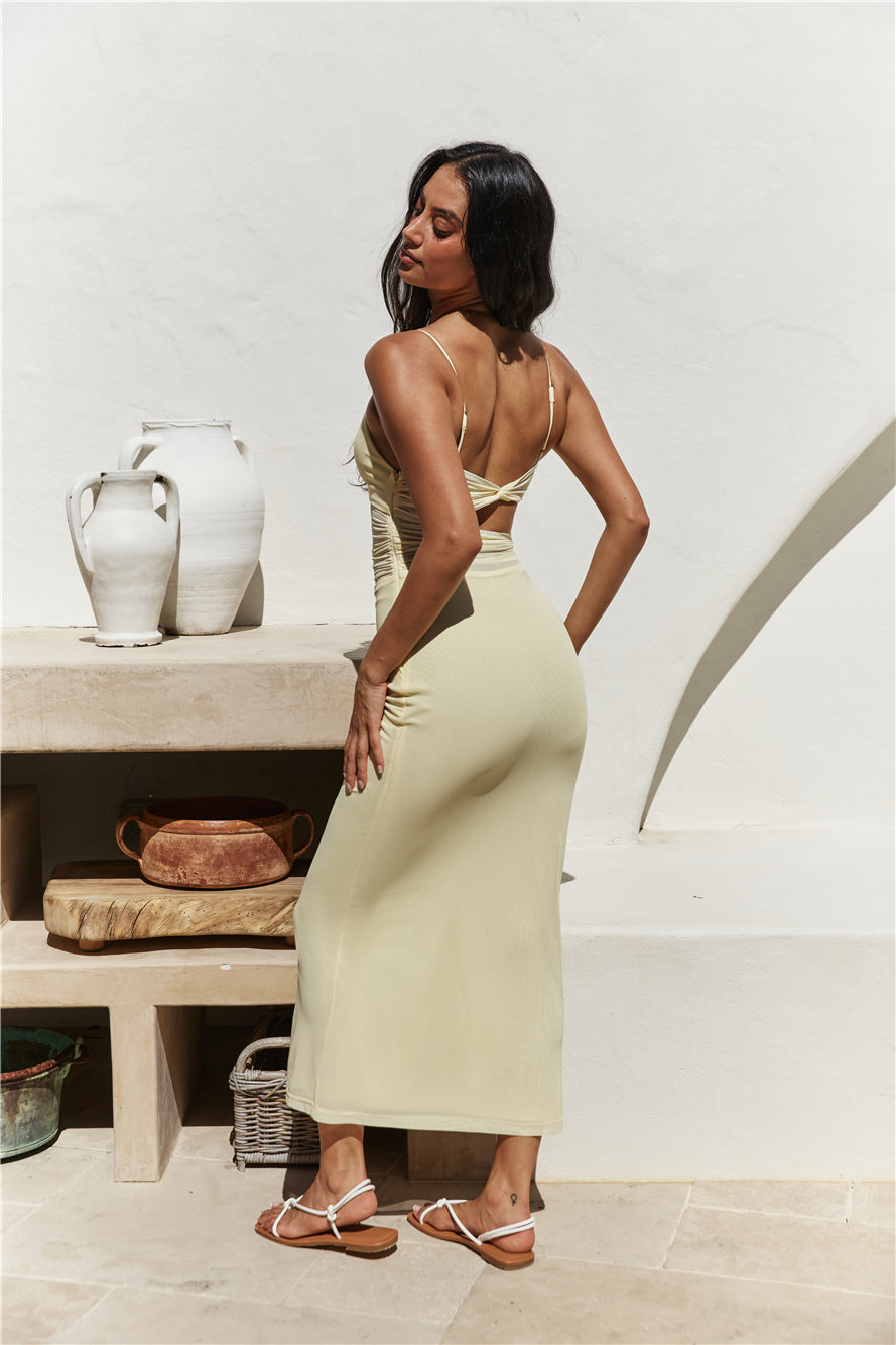 Summer Nomad Midi Dress Yellow-Seaa Fashion