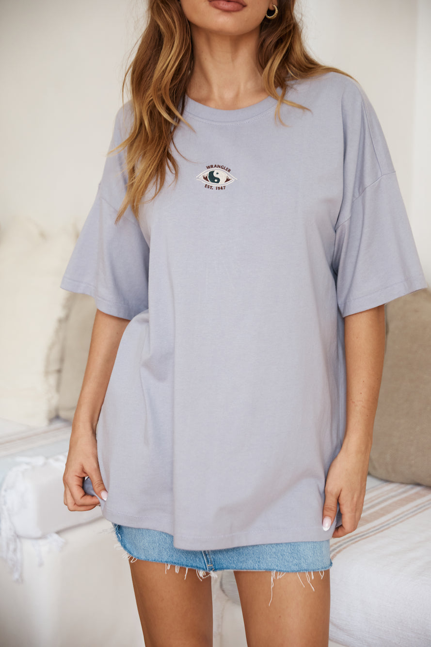 WRANGLER Visions Boxy Slouch Tee Dirty Purple-Seaa Fashion