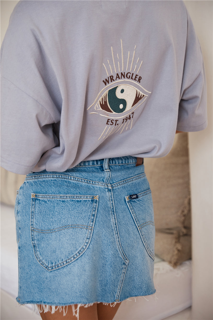 WRANGLER Visions Boxy Slouch Tee Dirty Purple-Seaa Fashion