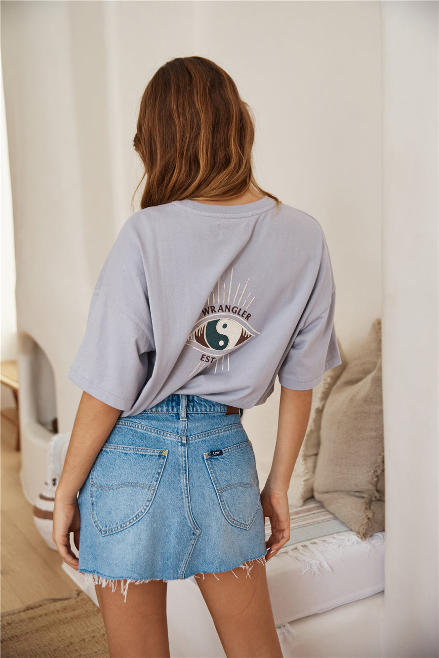 WRANGLER Visions Boxy Slouch Tee Dirty Purple-Seaa Fashion