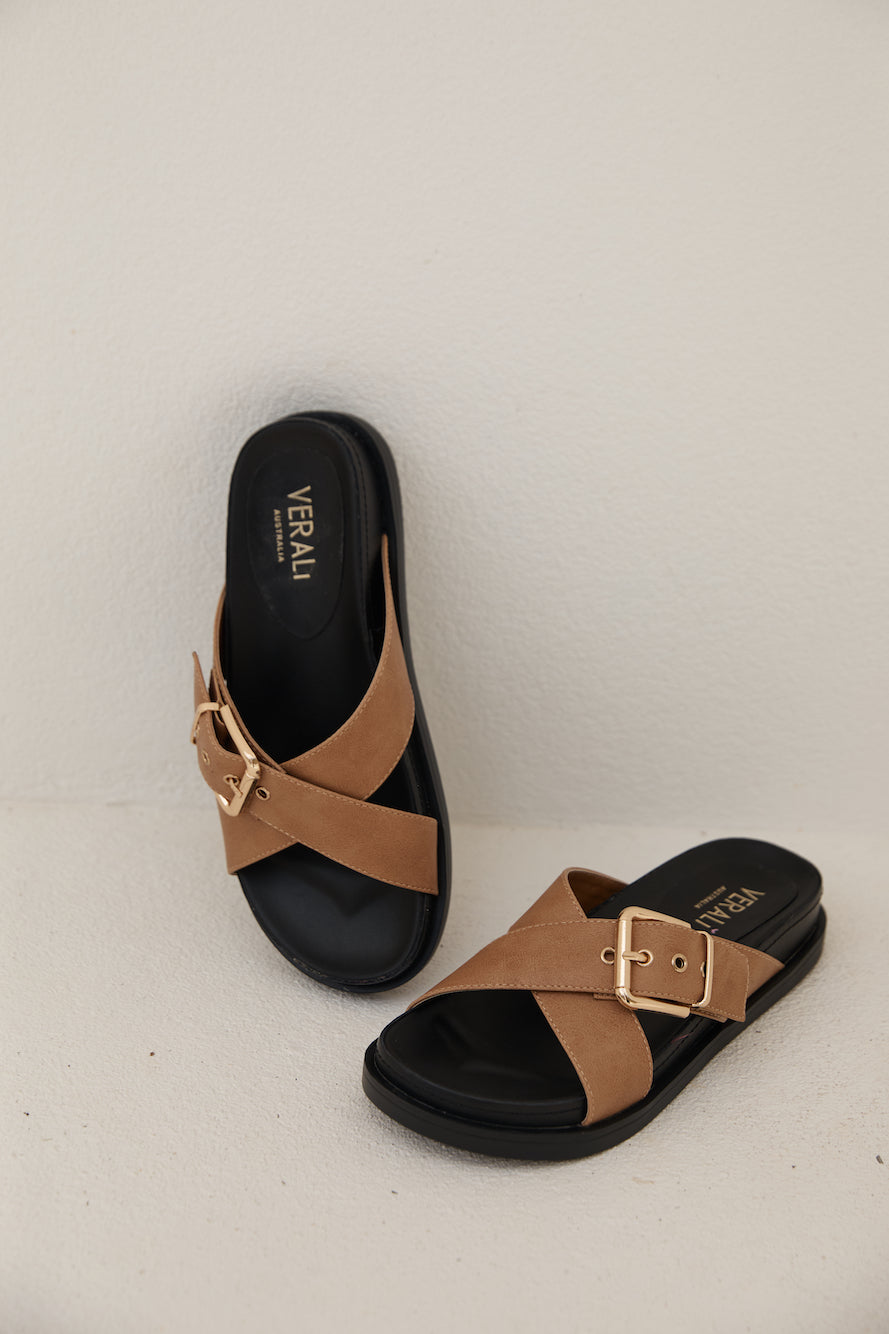 VERALI Oscar Chunky Slides Biscuit Softee-Seaa Fashion