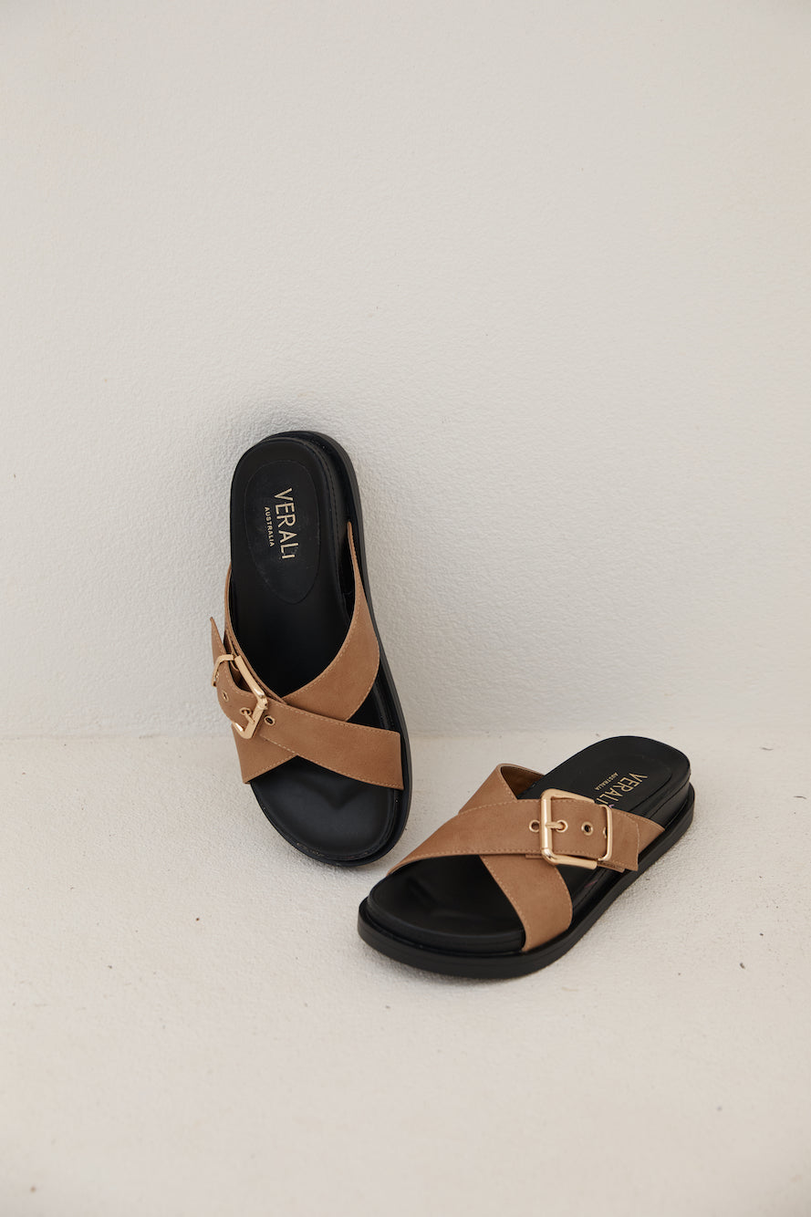 VERALI Oscar Chunky Slides Biscuit Softee-Seaa Fashion