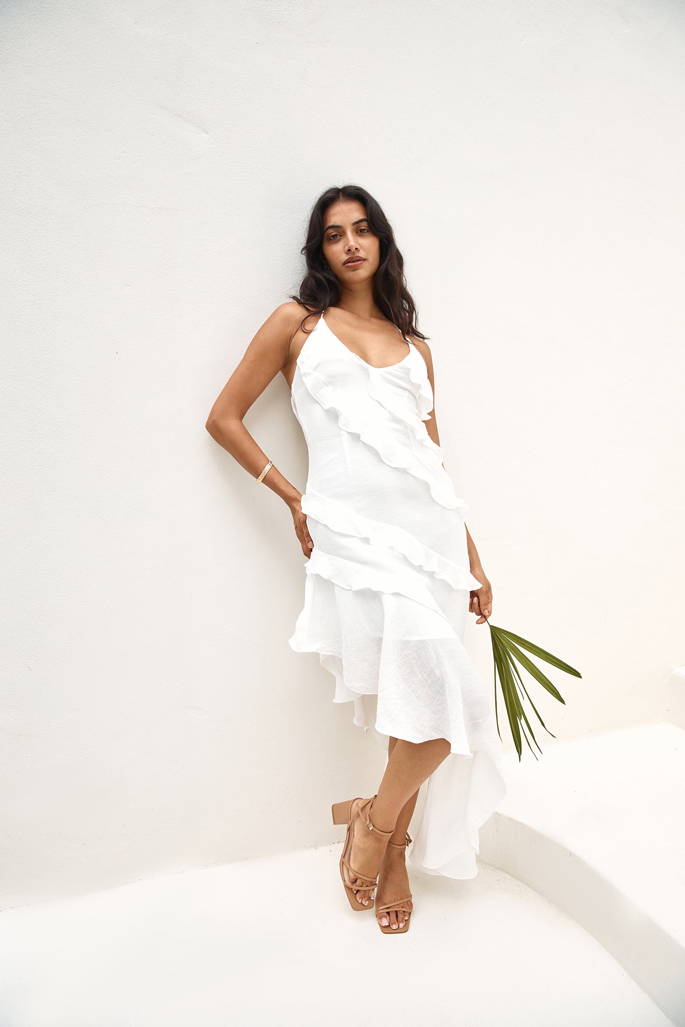 Angelic Energy Halter Maxi Dress White-Seaa Fashion