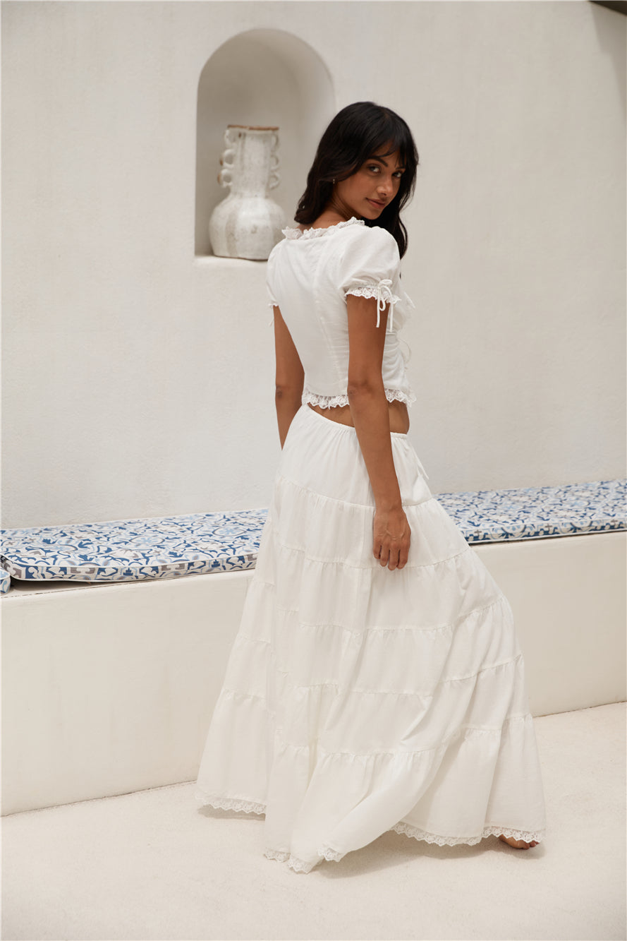 CHARLIE HOLIDAY Poppy Top White-Seaa Fashion