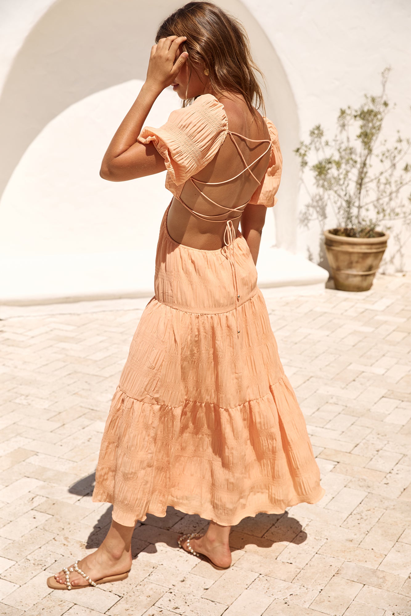 Sun Of The Sky Maxi Dress Orange-Seaa Fashion